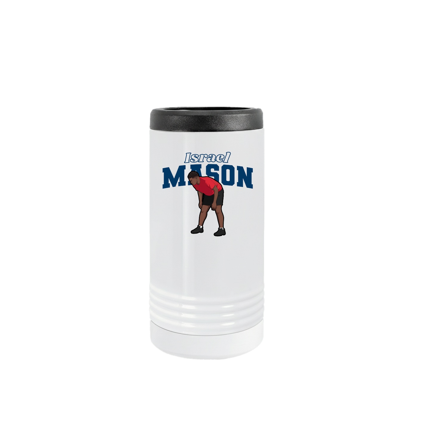 Slim Beverage Holder — Name Arch in White