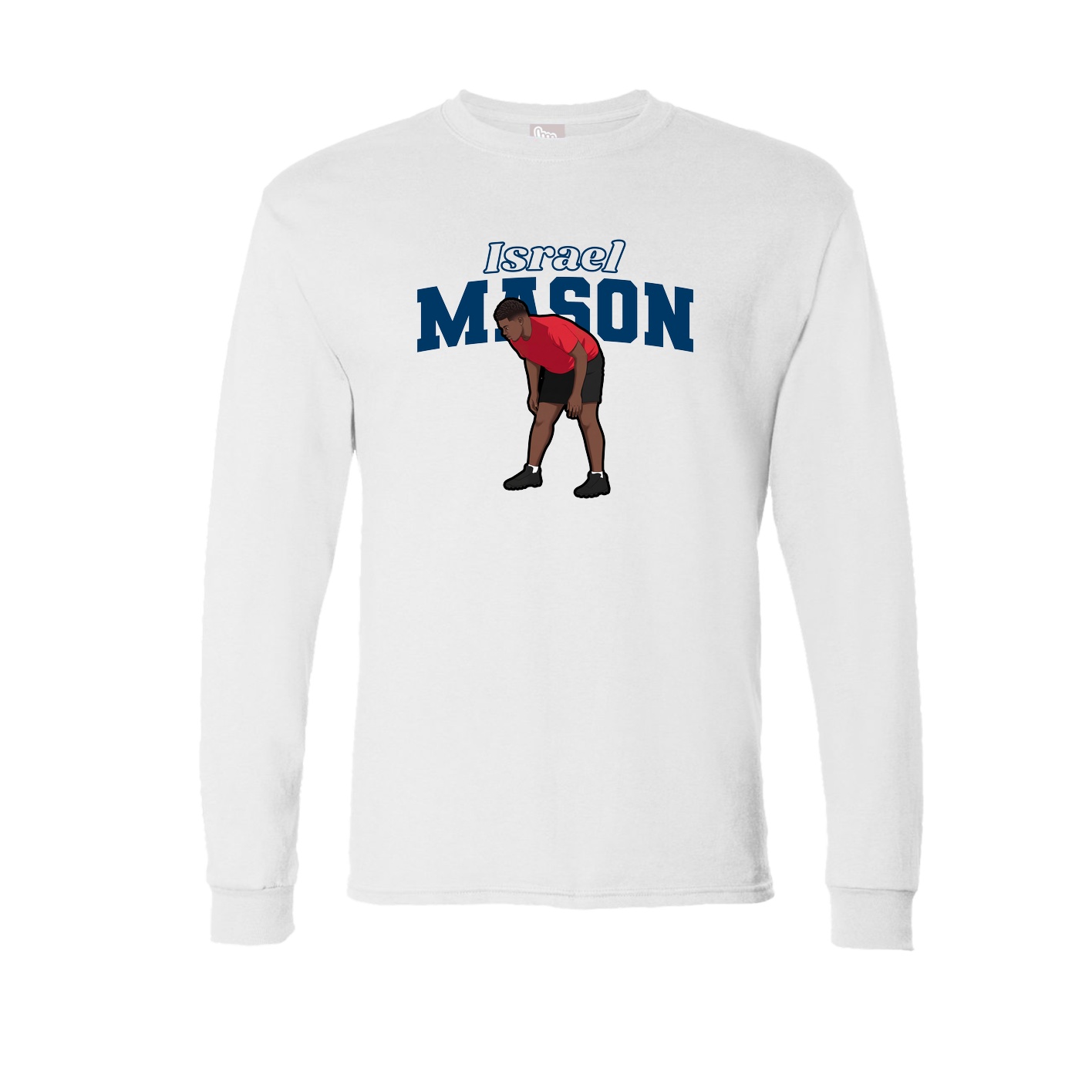 Long Sleeve Tee — Name Arch in White