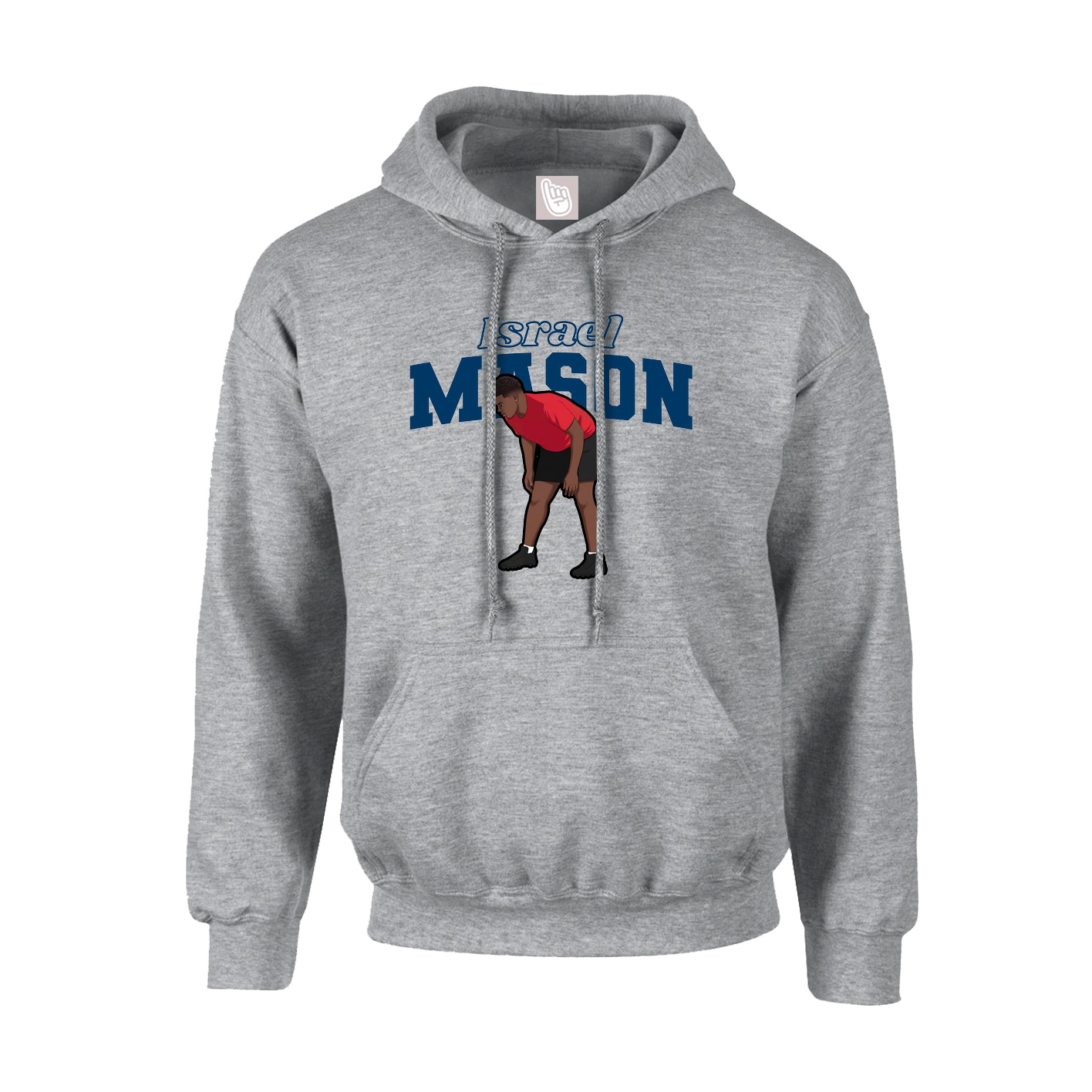 Hoodie — Name Arch in Grey