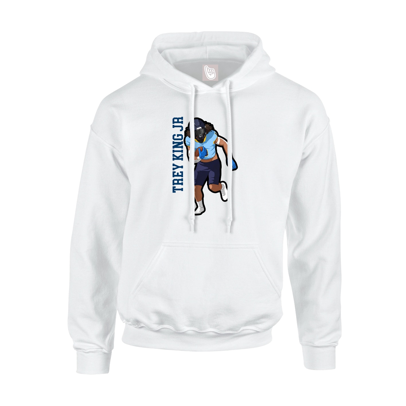 Hoodie — Name Vertical in White