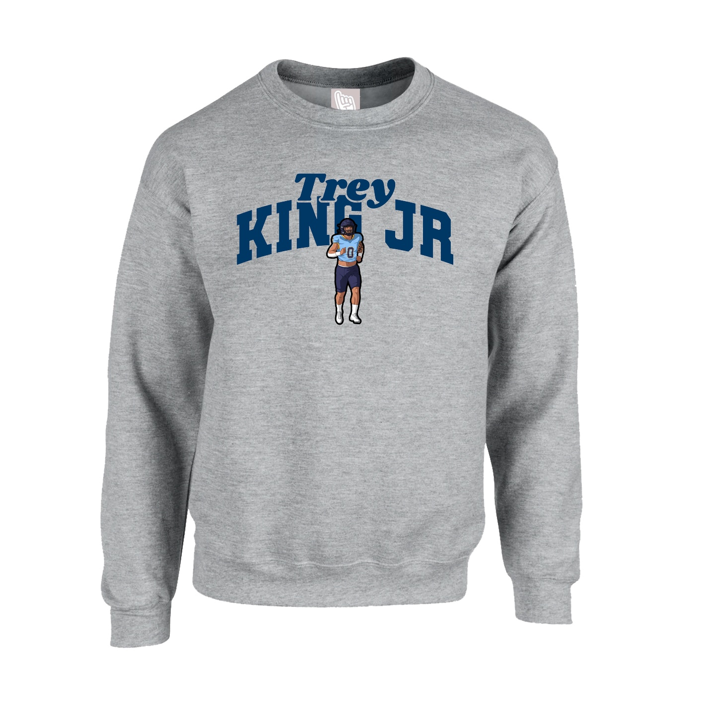 Fleece Crew — Signature Arch in Grey