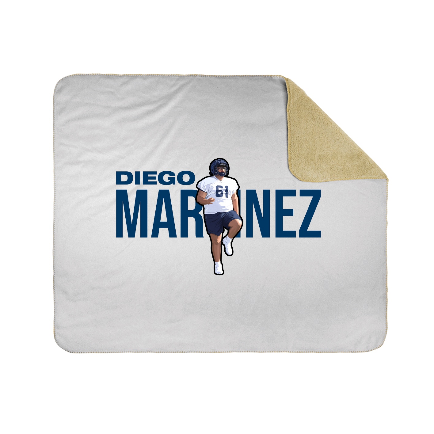 Throw Blanket — Player Name in White