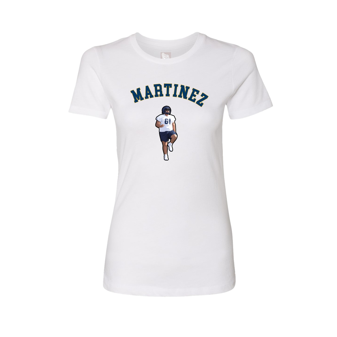 Fitted Women's Tee — Shirsey Arch in White