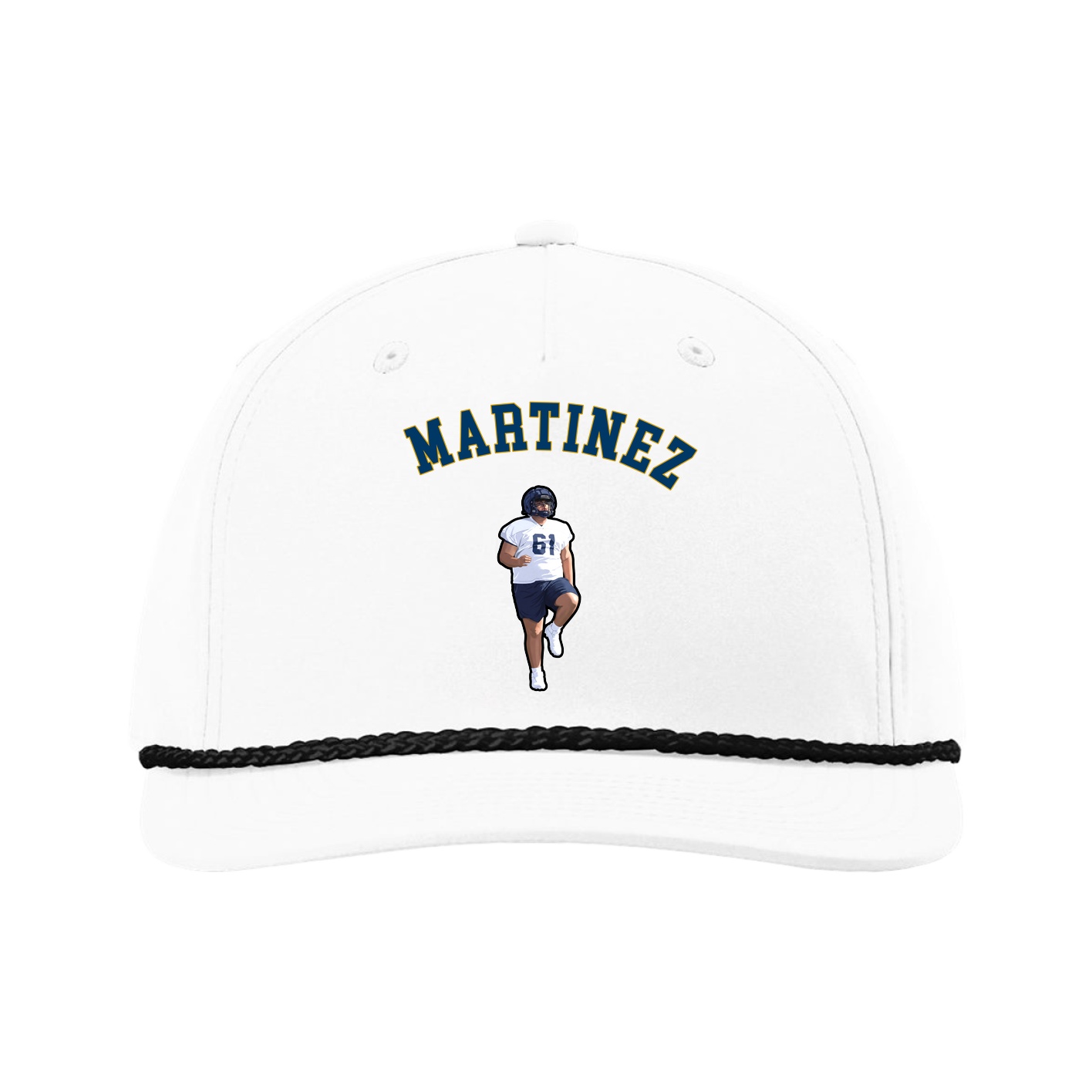 Five-Panel Classic Rope Cap — Shirsey Arch in White