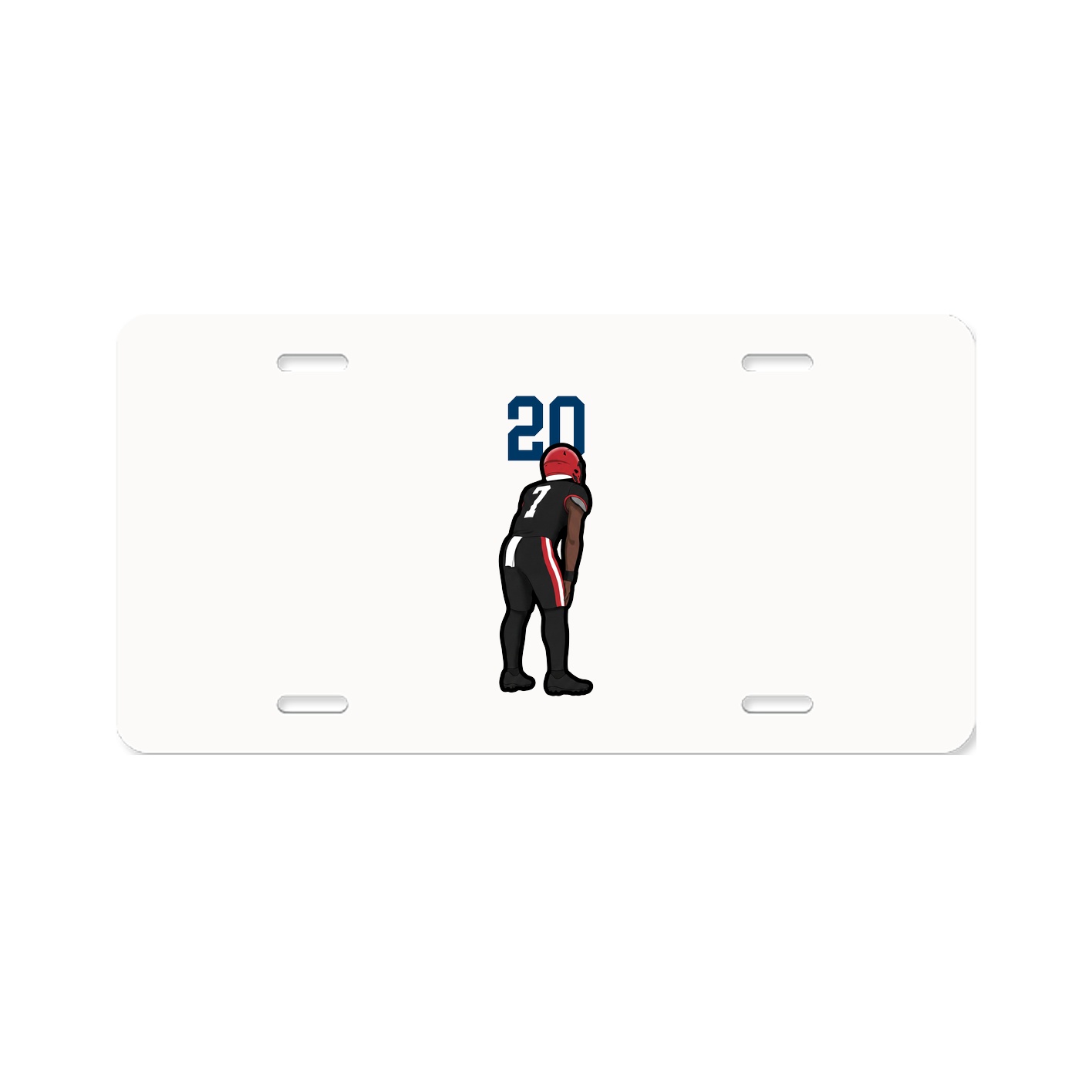 License Plate — Number Top in Classic