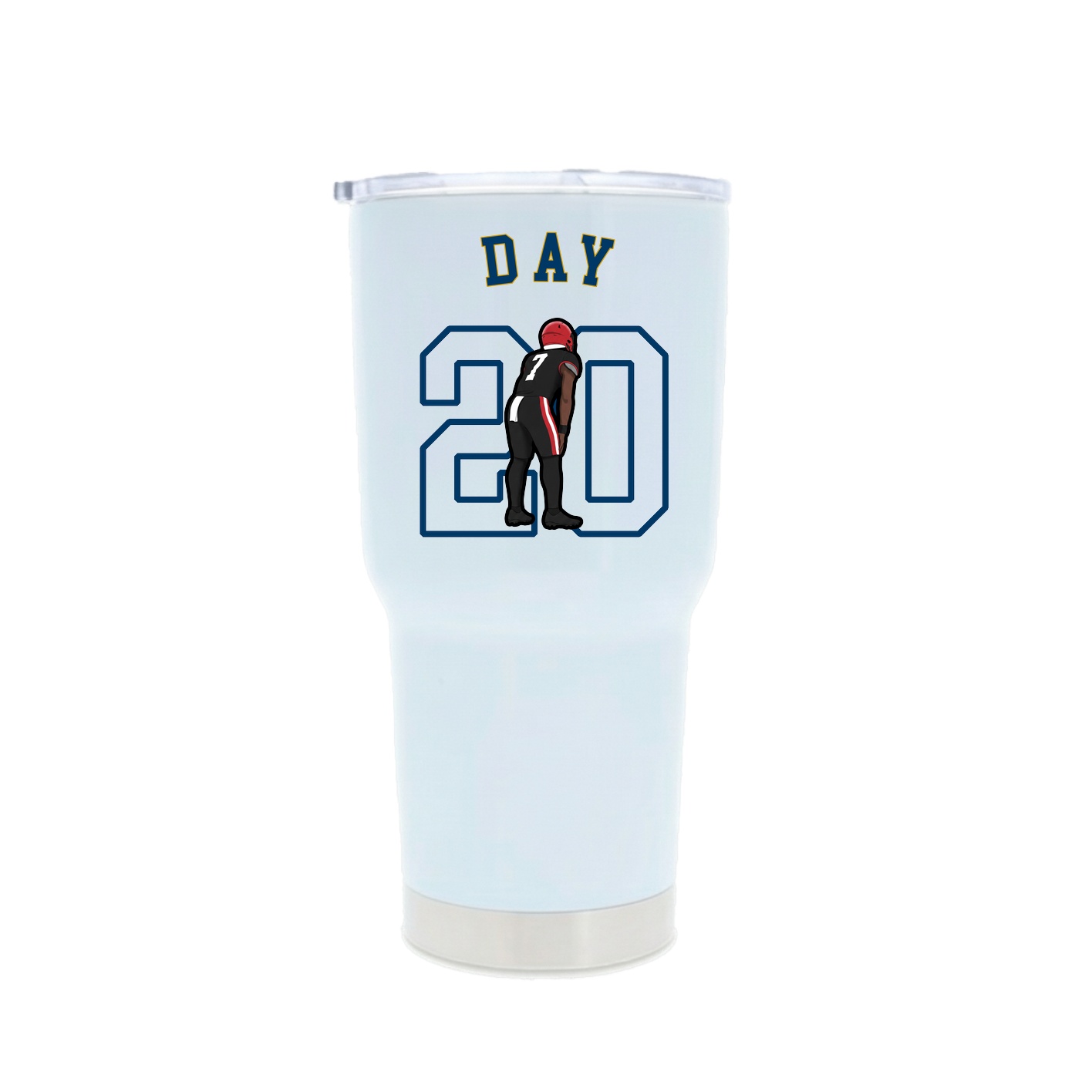 30oz Stainless Steel Tumbler — Shirsey Arch in White
