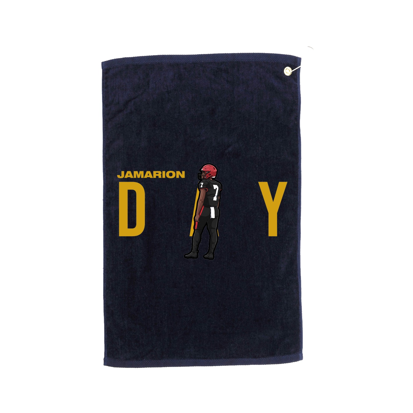 Golf Towel — Player Name in Navy