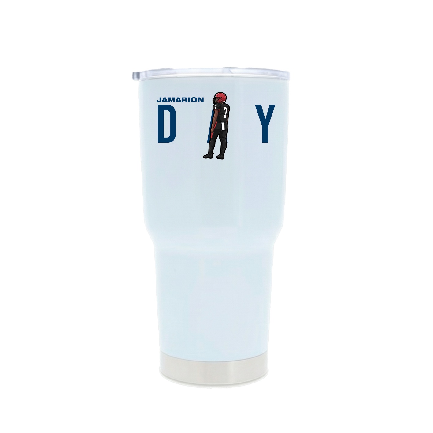 30oz Stainless Steel Tumbler — Player Name in White