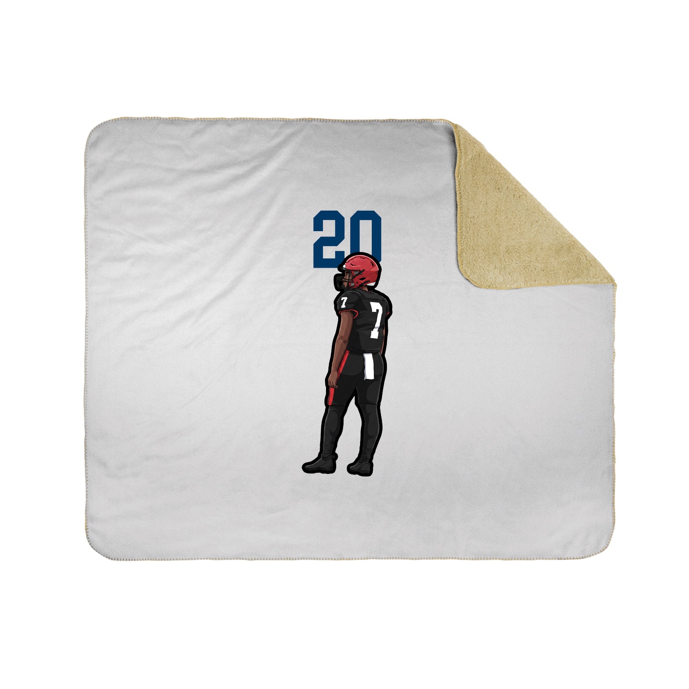 Throw Blanket — Number Top in White