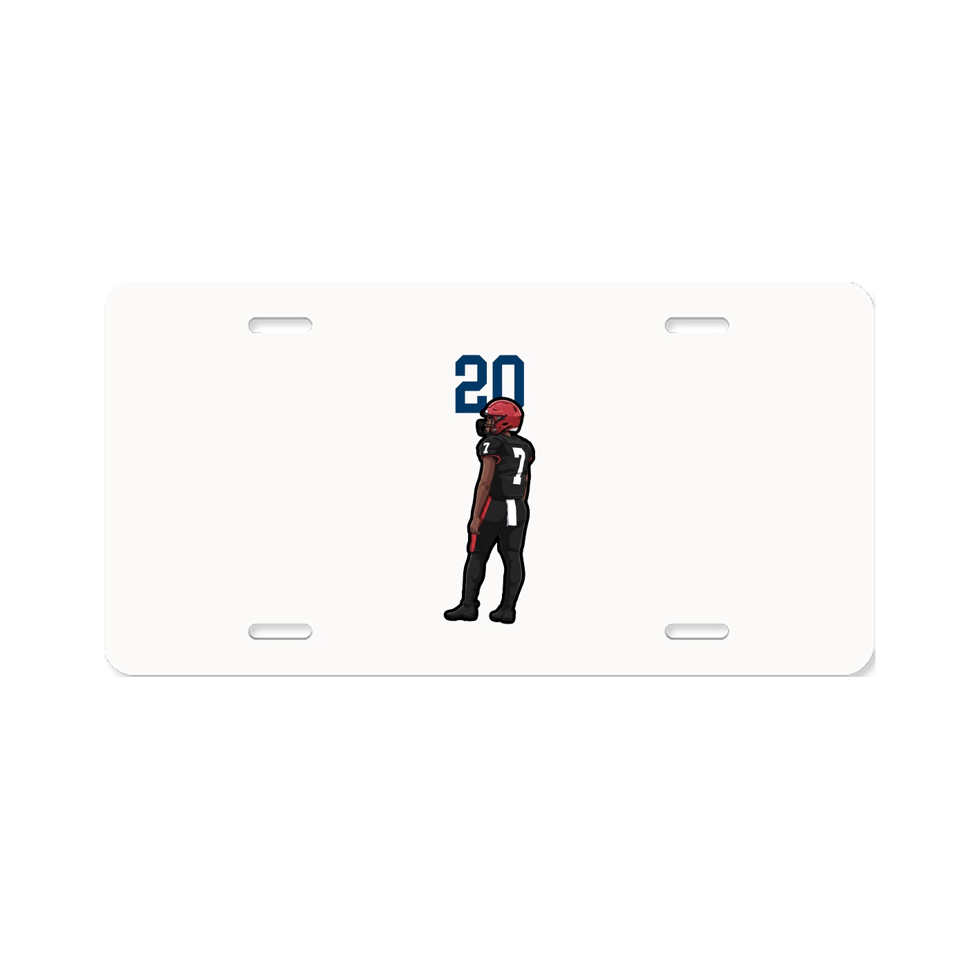 License Plate — Number Top in Classic