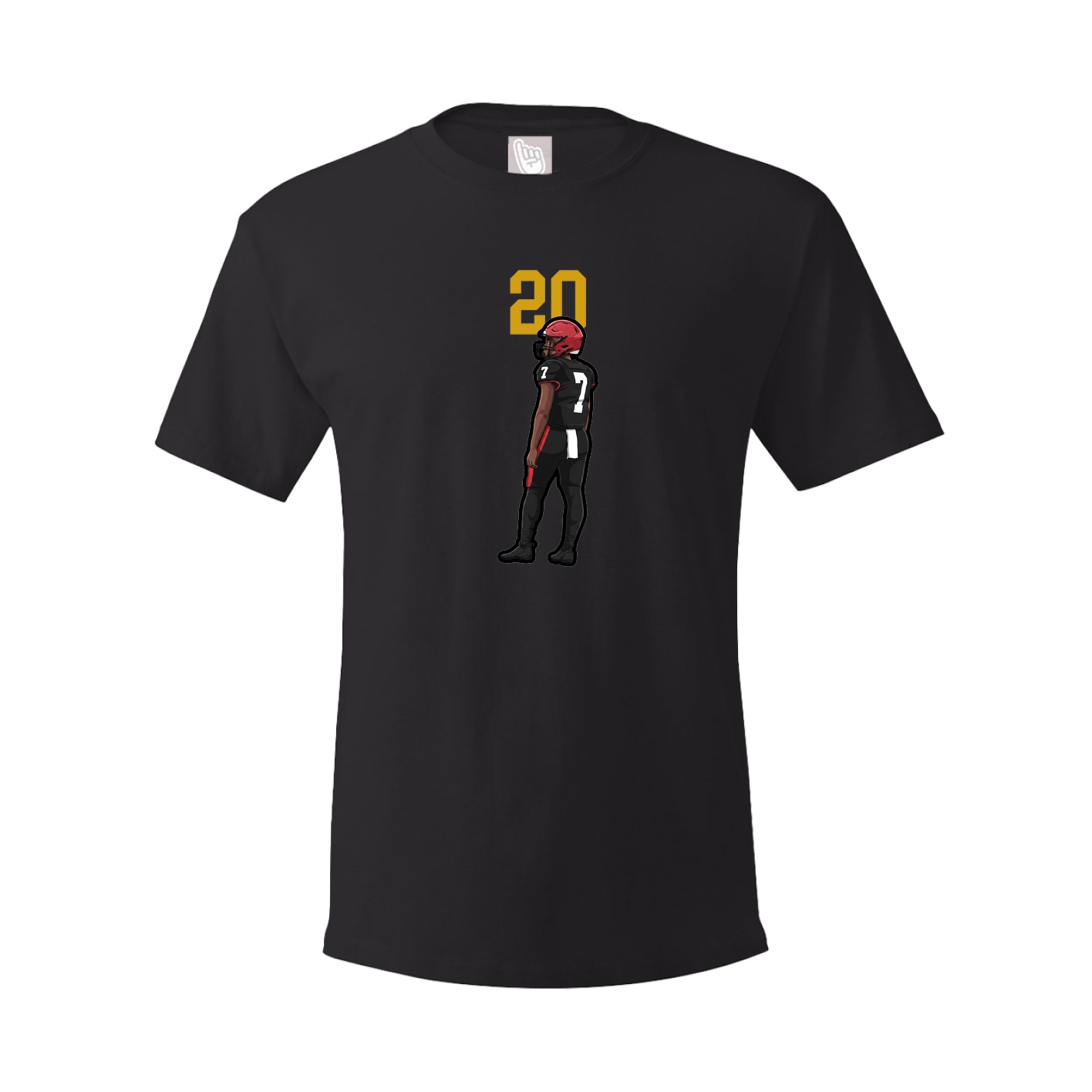 Youth Tee — Number Top in Black