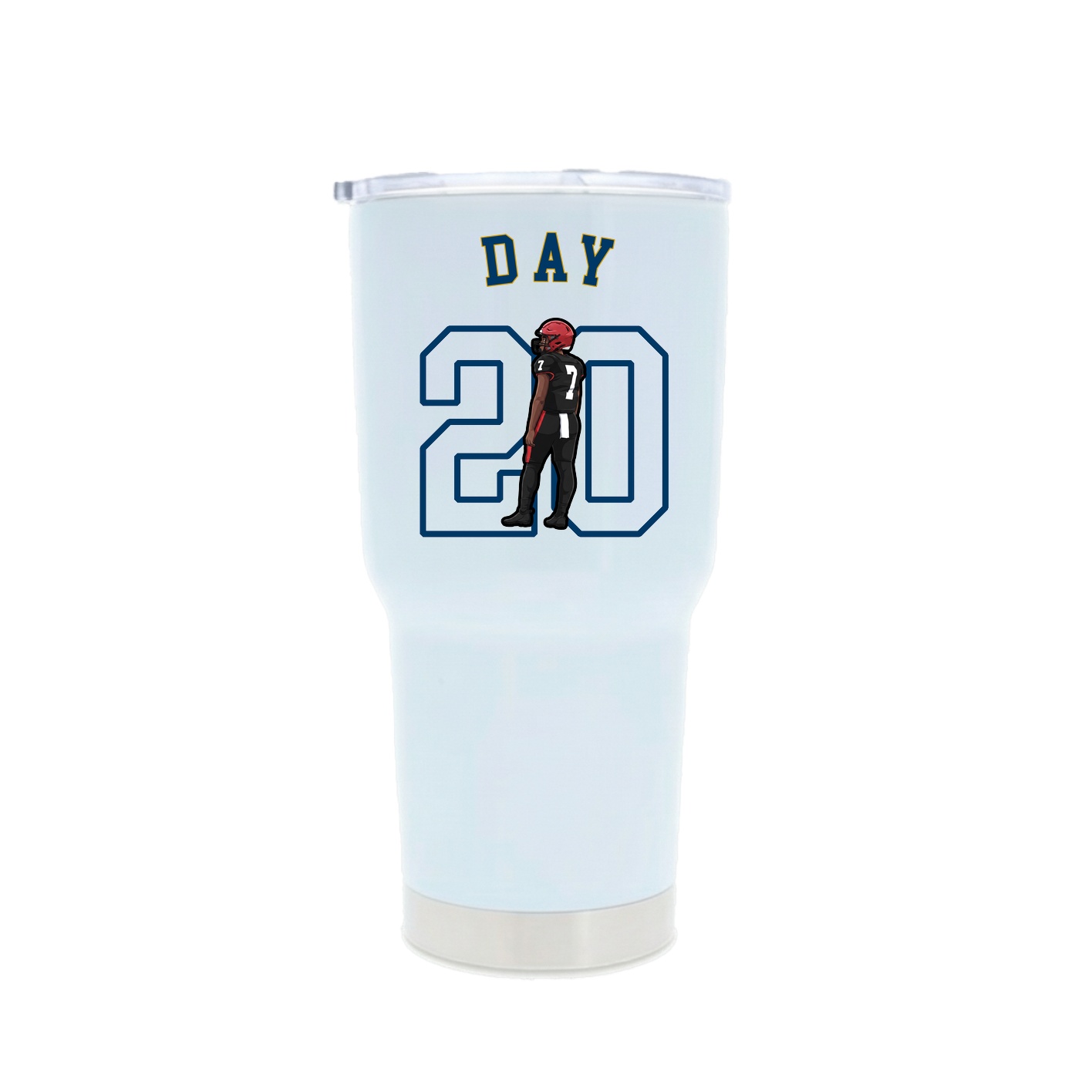 30oz Stainless Steel Tumbler — Shirsey Arch in White