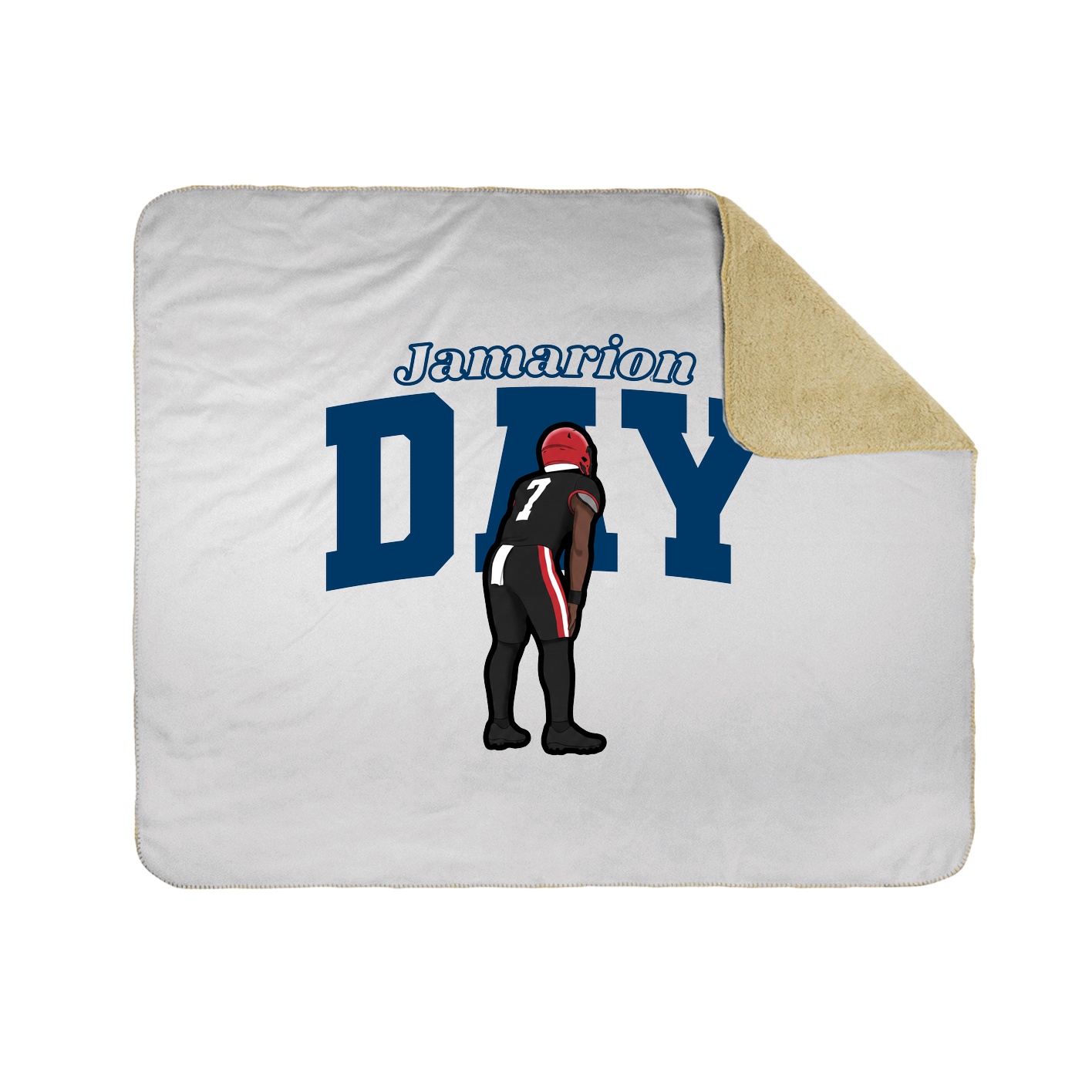 Throw Blanket — Name Arch in White