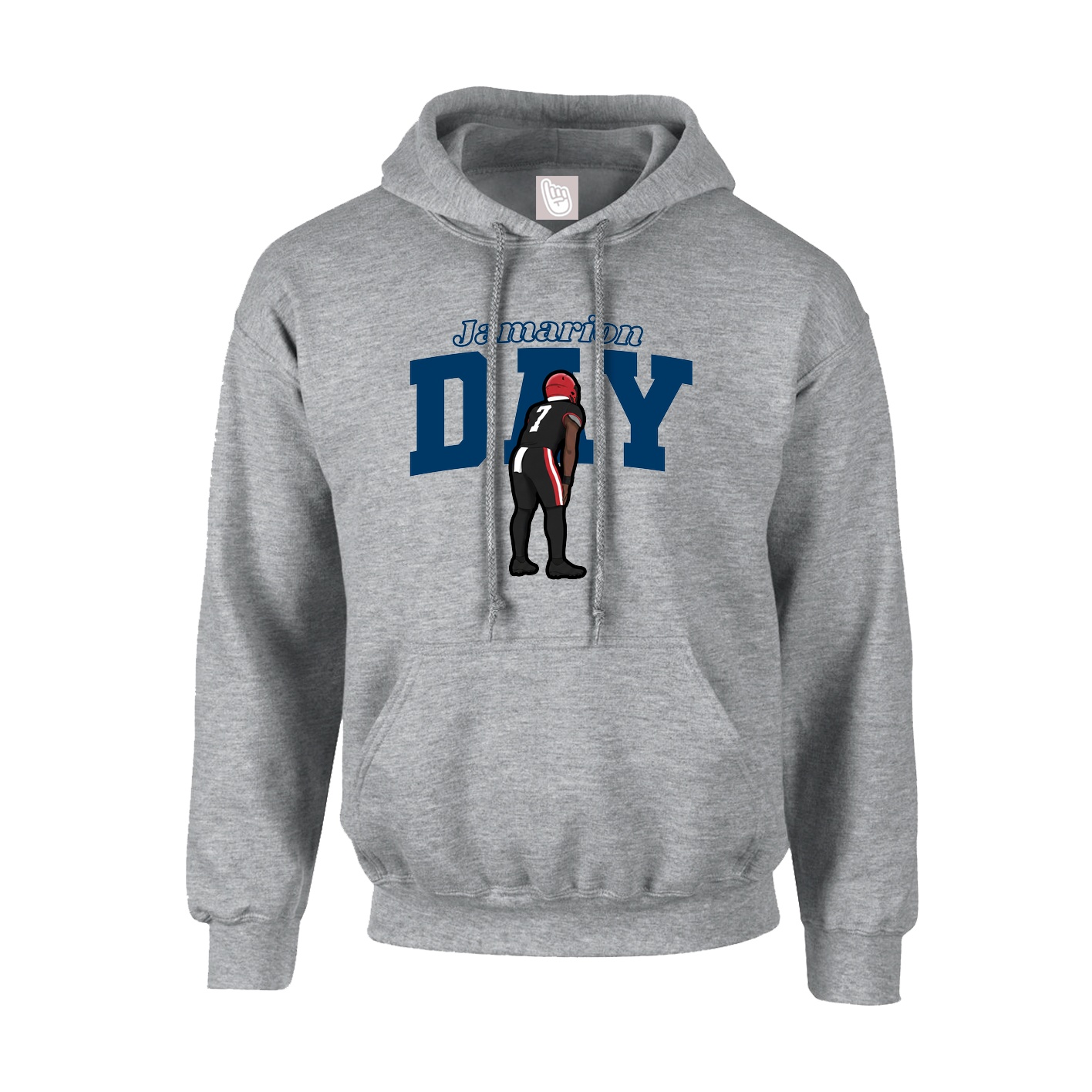 Youth Hoodie — Name Arch in Grey