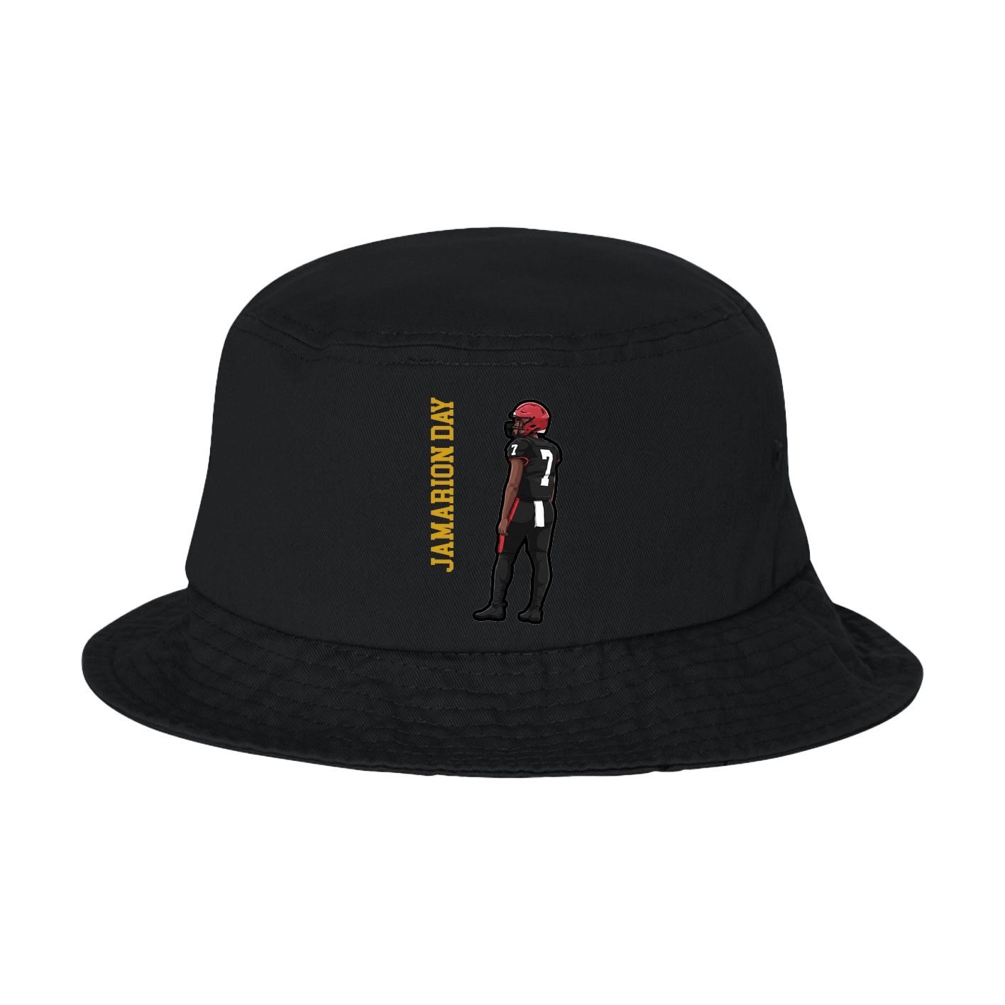 Bucket Cap — Name Vertical in Black