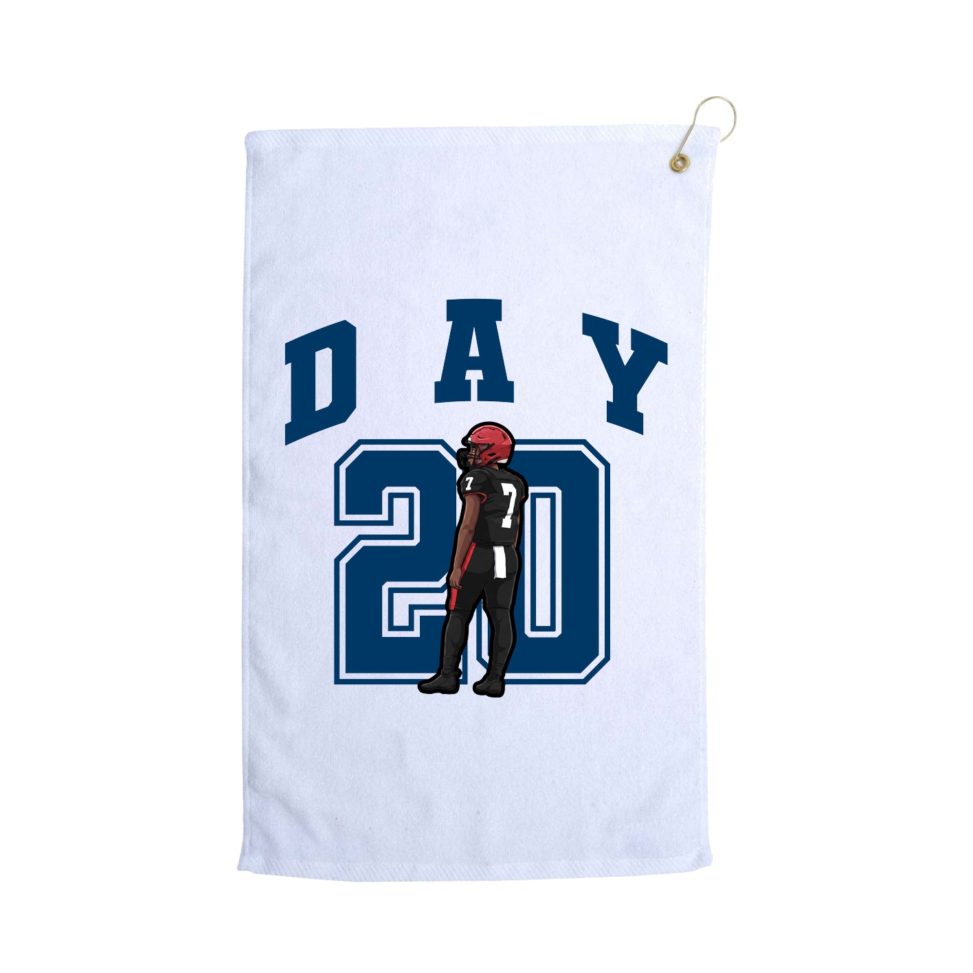 Golf Towel — Number in White