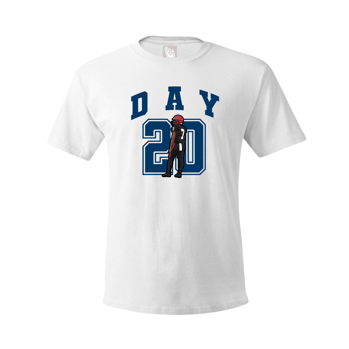 Youth Tee — Number in White