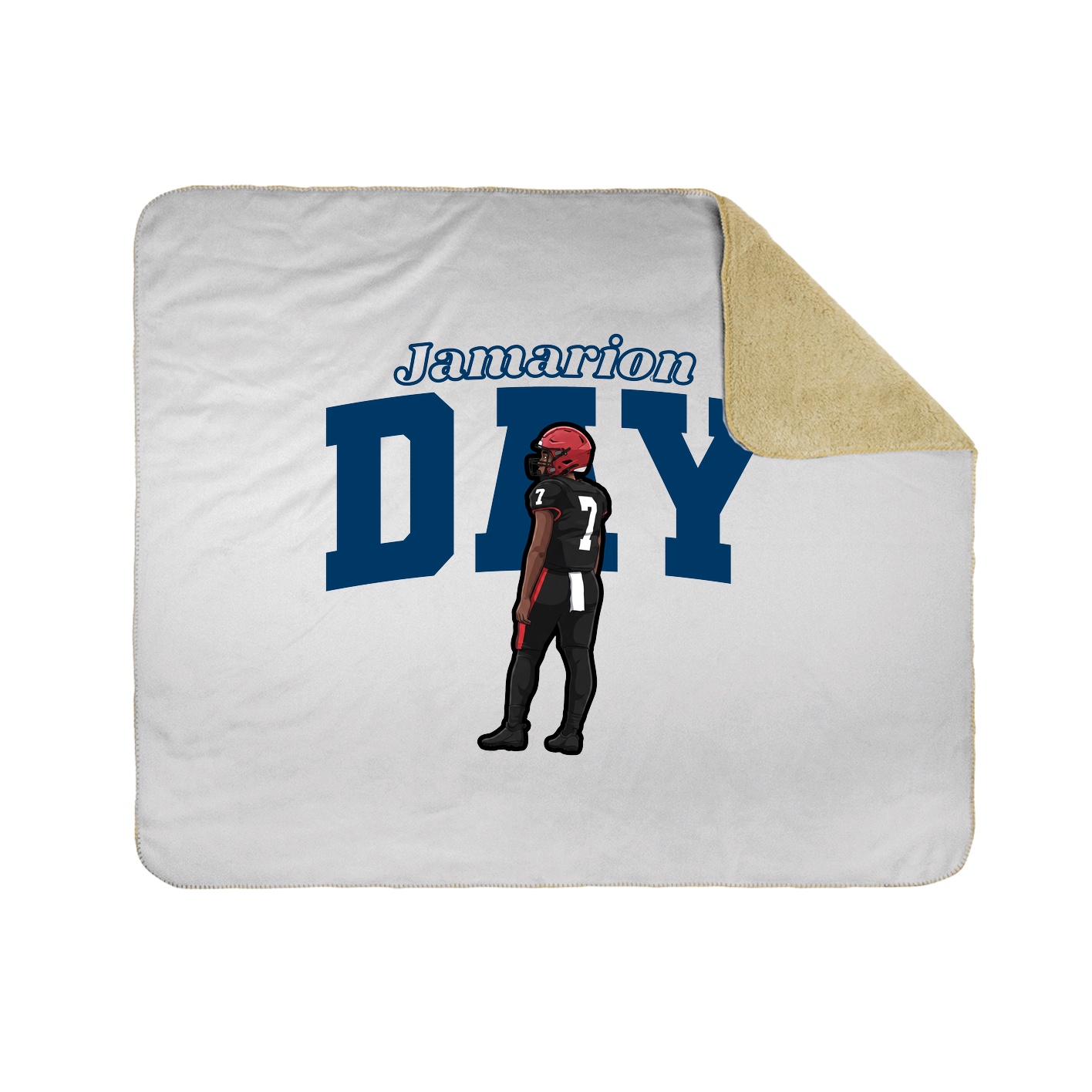 Throw Blanket — Name Arch in White