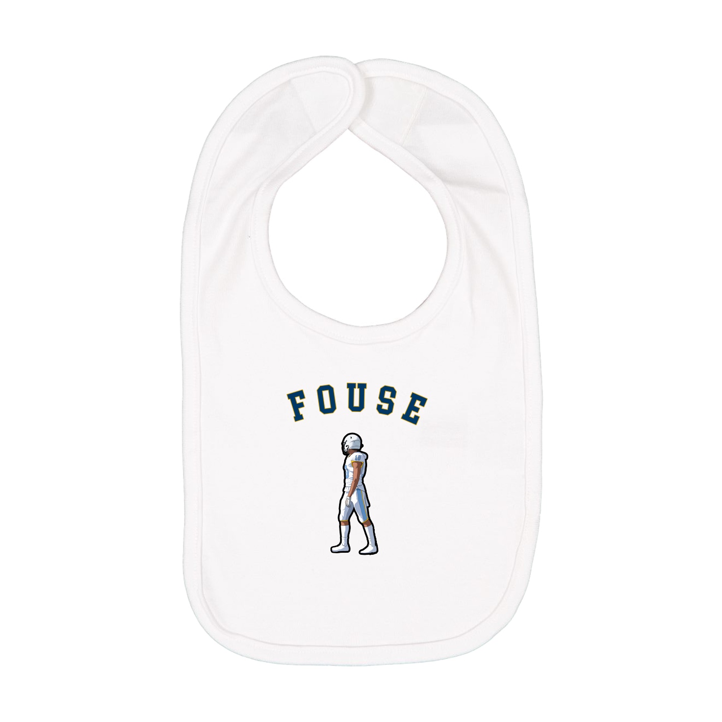 Infant Bib — Shirsey Arch in White