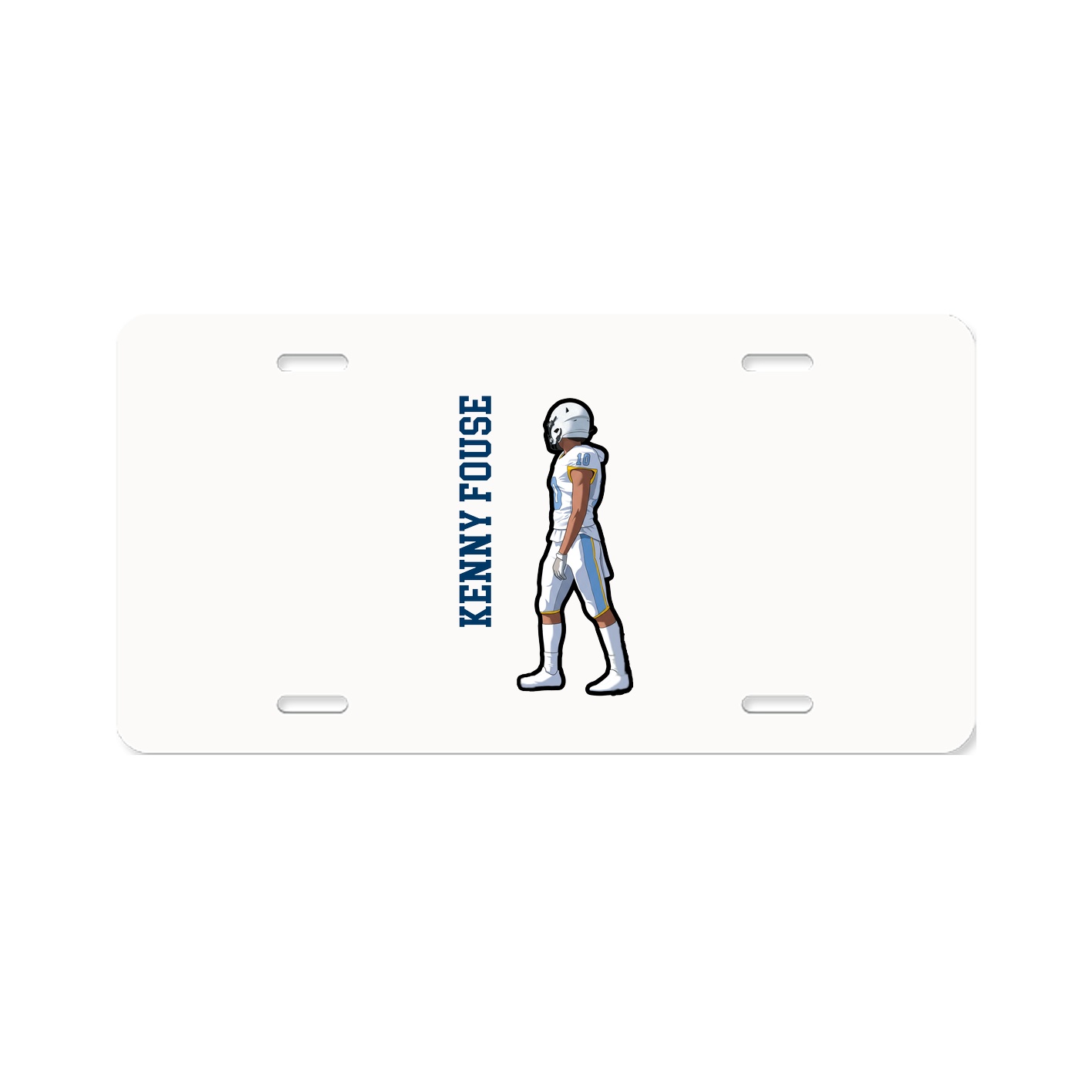 License Plate — Name Vertical in Classic