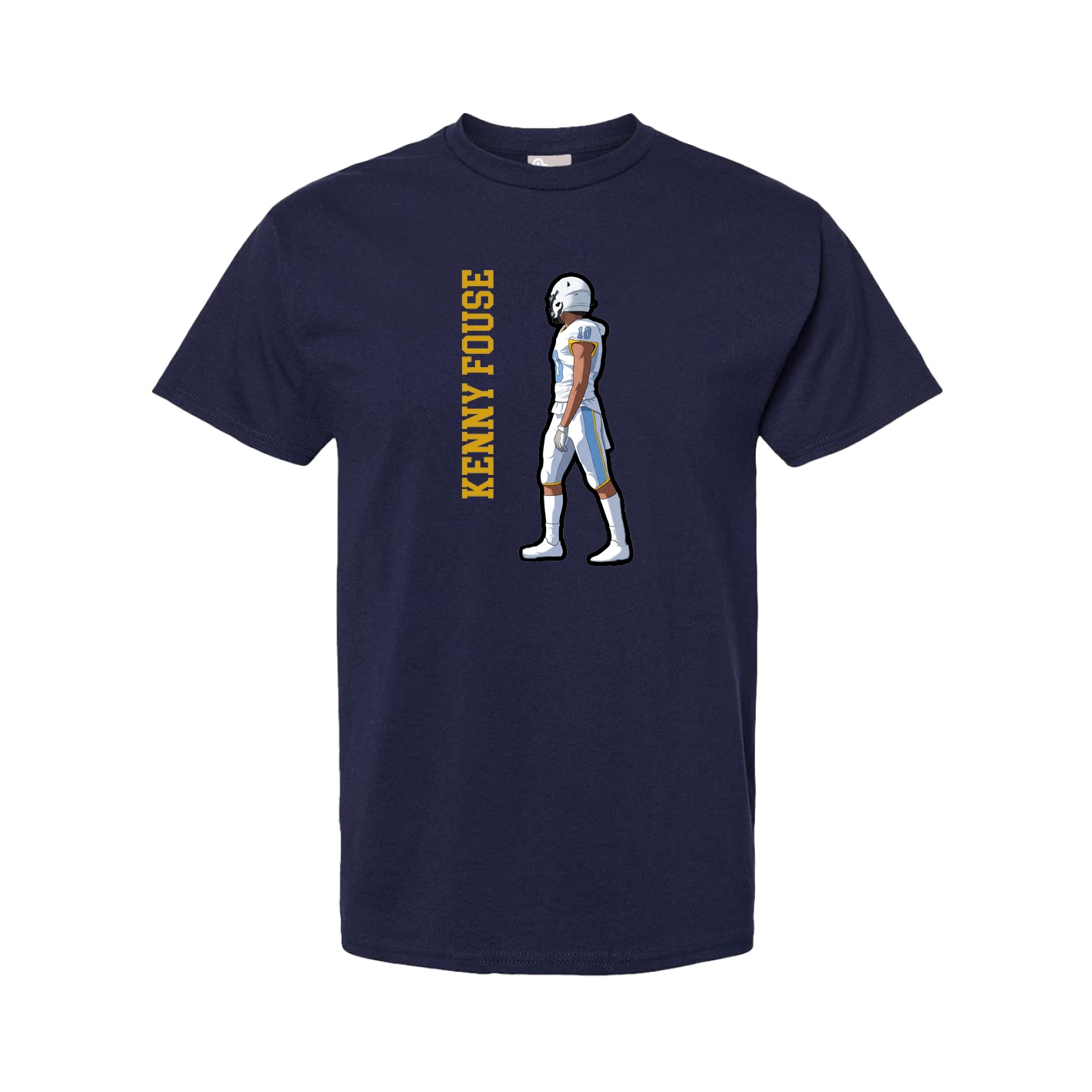 Tee — Name Vertical in Navy