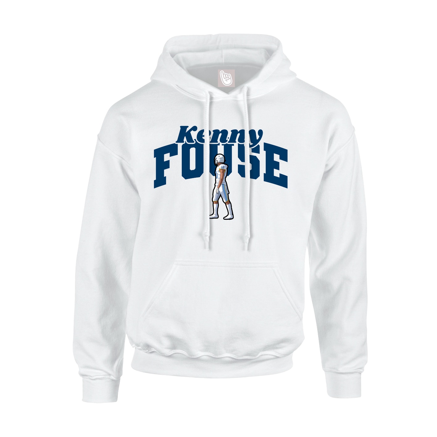Youth Hoodie — Signature Arch in White
