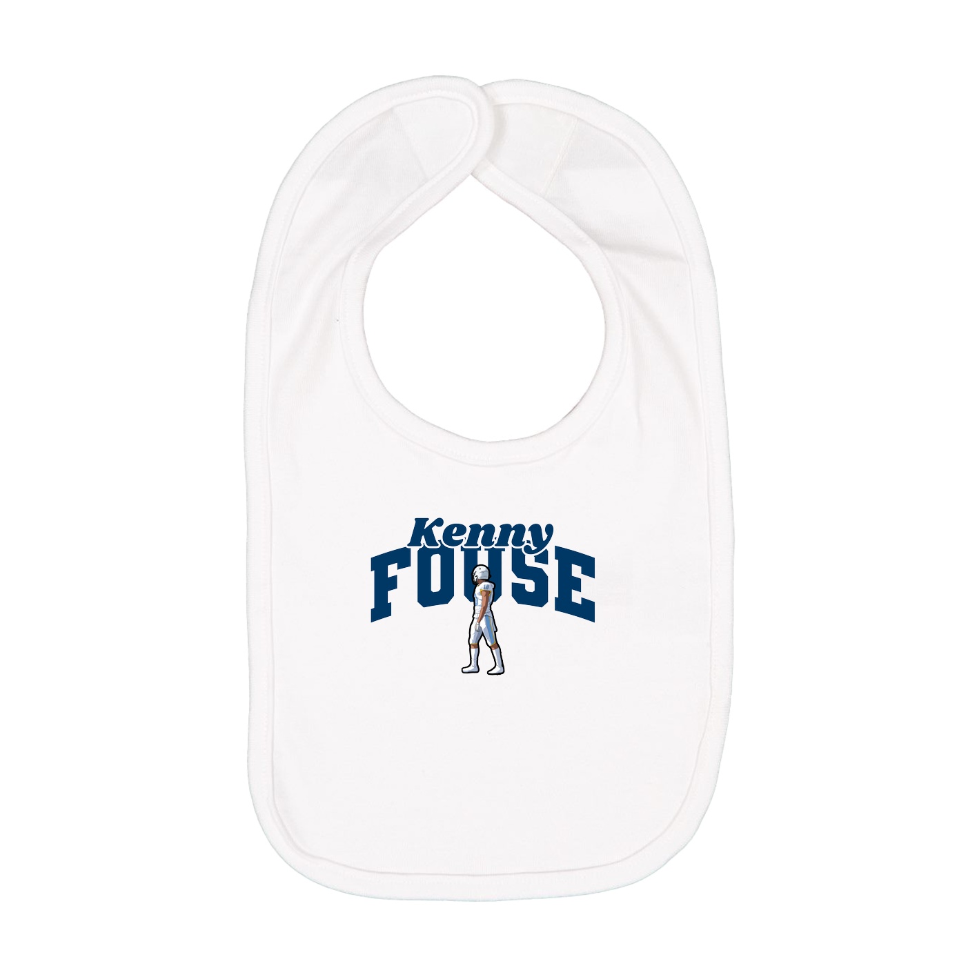 Infant Bib — Signature Arch in White