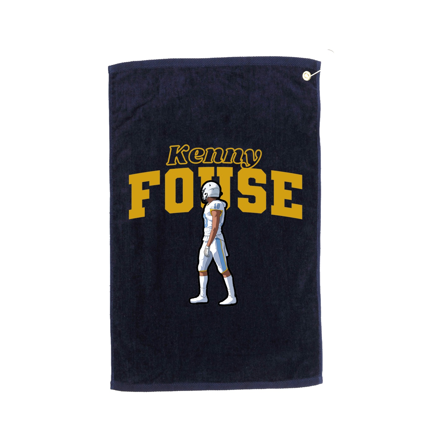 Golf Towel — Name Arch in Navy