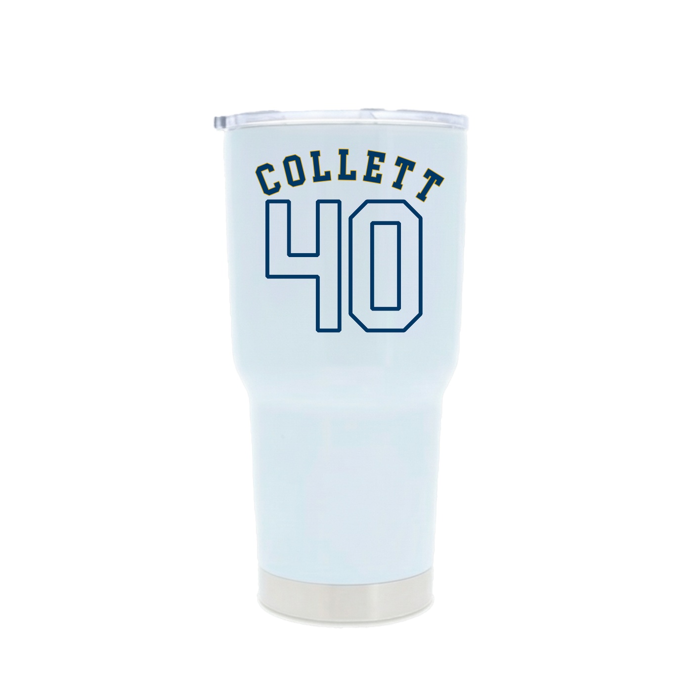 30oz Stainless Steel Tumbler — Shirsey Arch in White