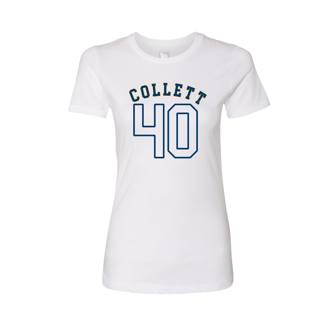 Fitted Women's Tee — Shirsey Arch in White