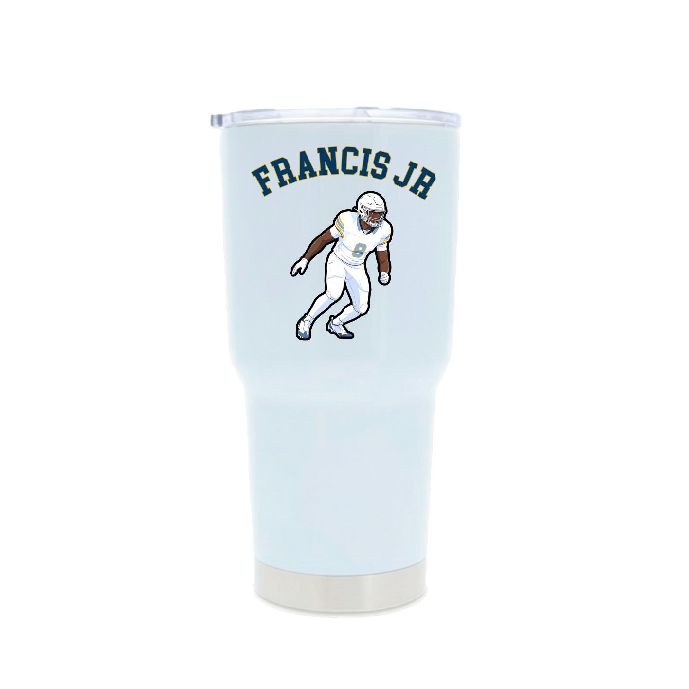 30oz Stainless Steel Tumbler — Shirsey Arch in White