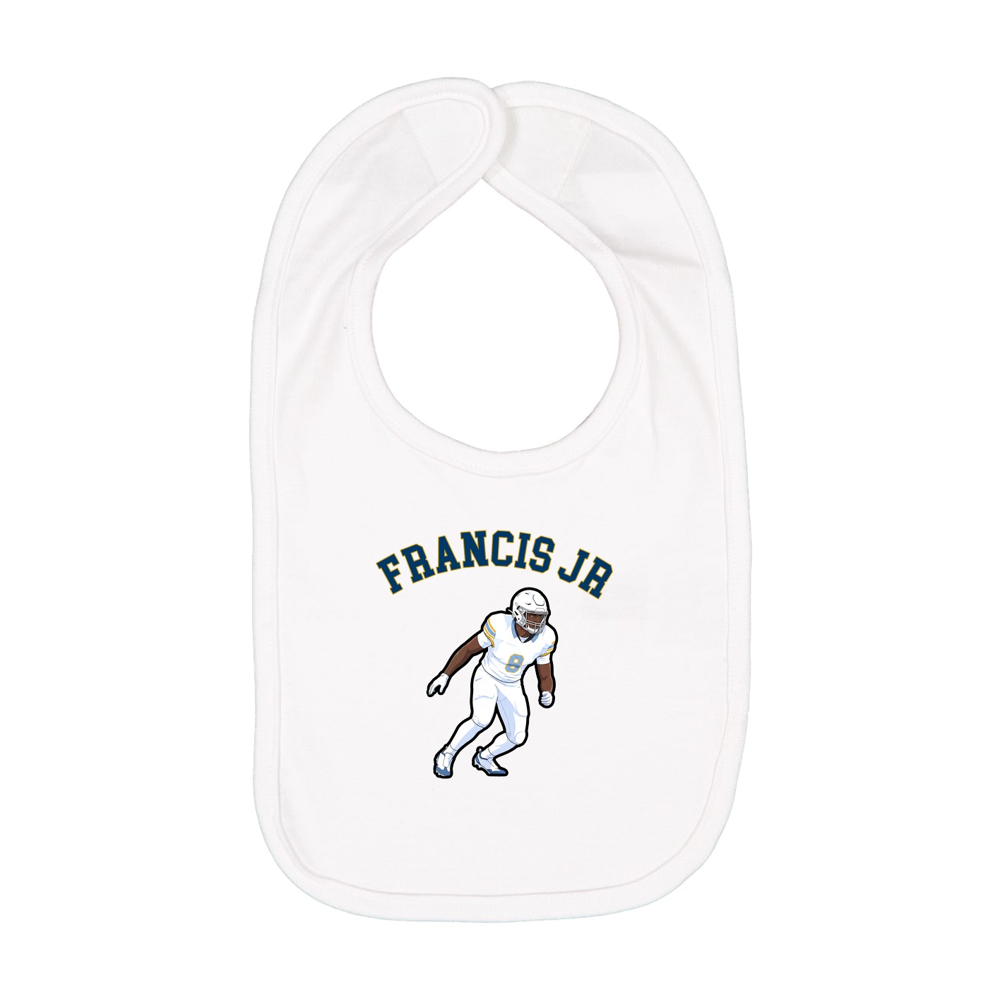 Infant Bib — Shirsey Arch in White