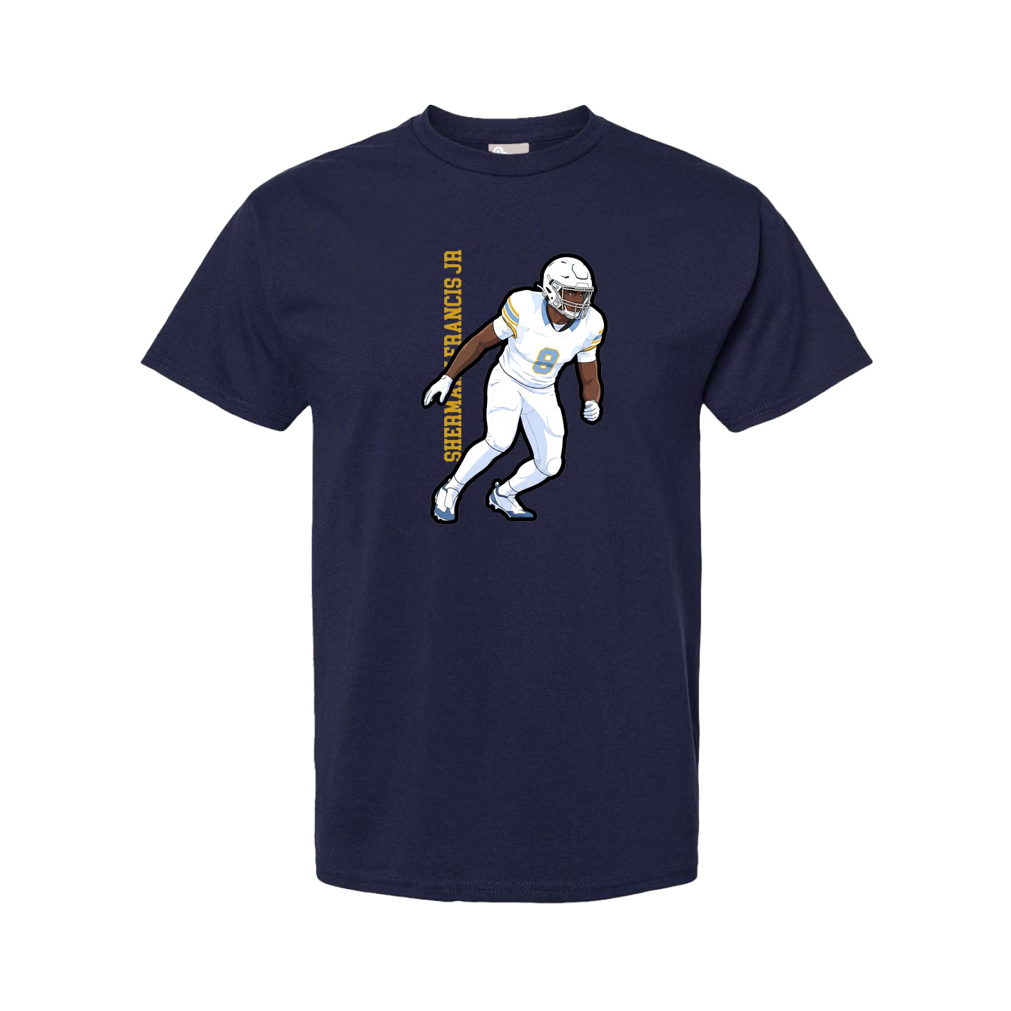 Tee — Name Vertical in Navy