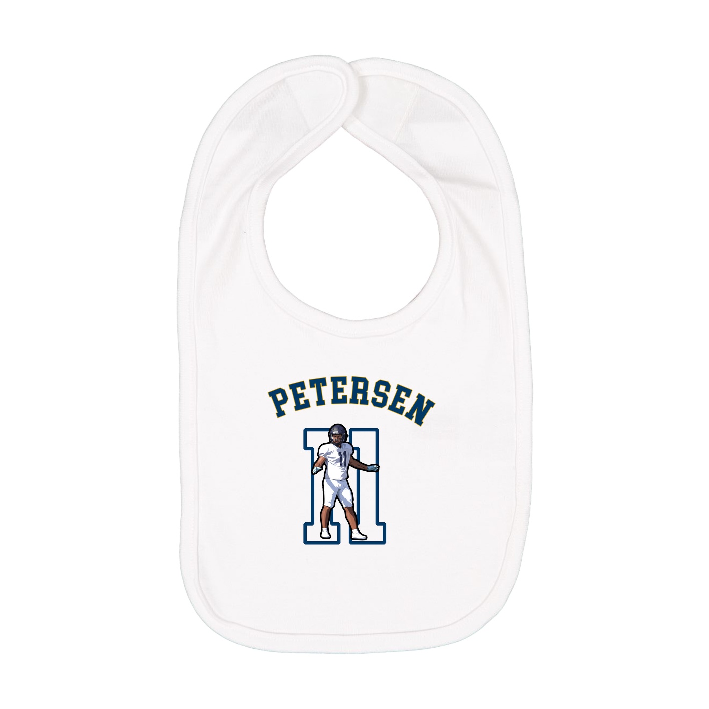 Infant Bib — Shirsey Arch in White