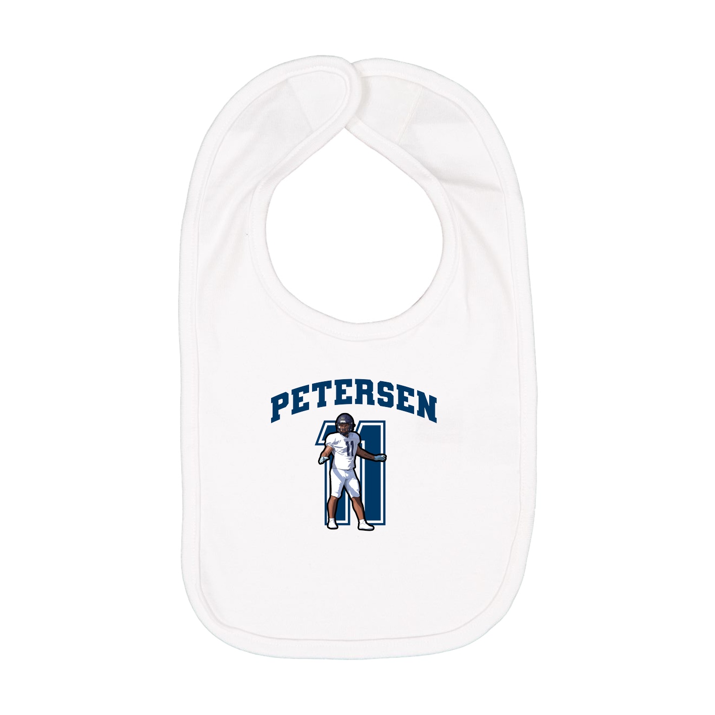 Infant Bib — Number in White