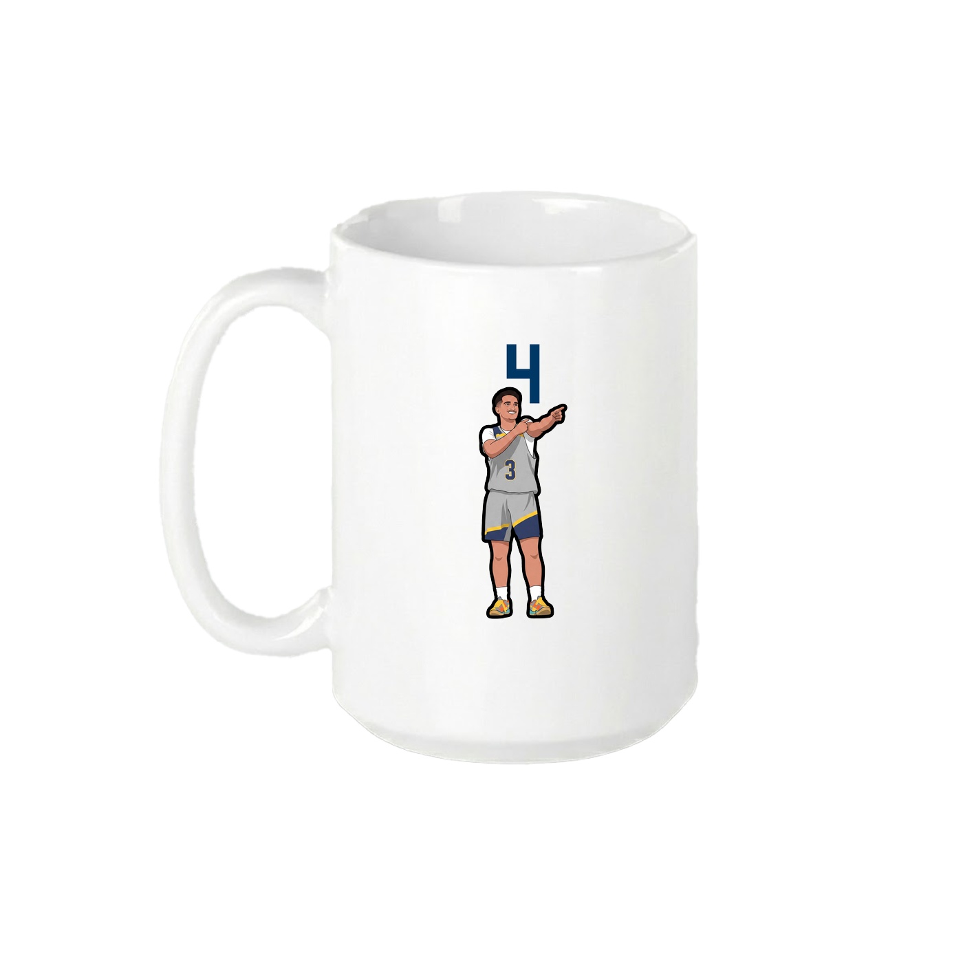 15oz Coffee Mug — Number Top in White