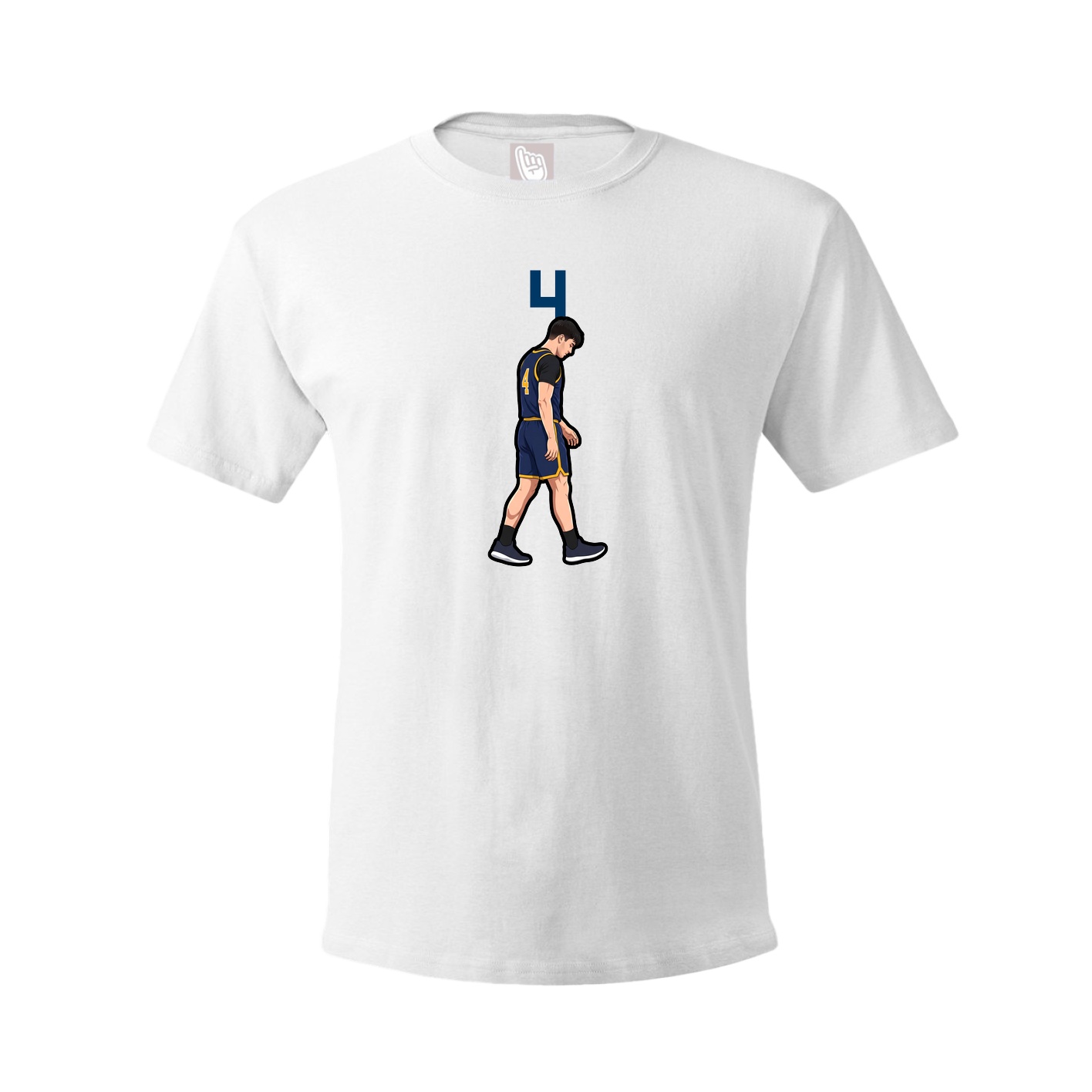 Youth Tee — Number Top in White