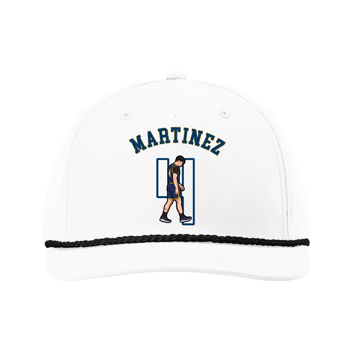 Five-Panel Classic Rope Cap — Shirsey Arch in White