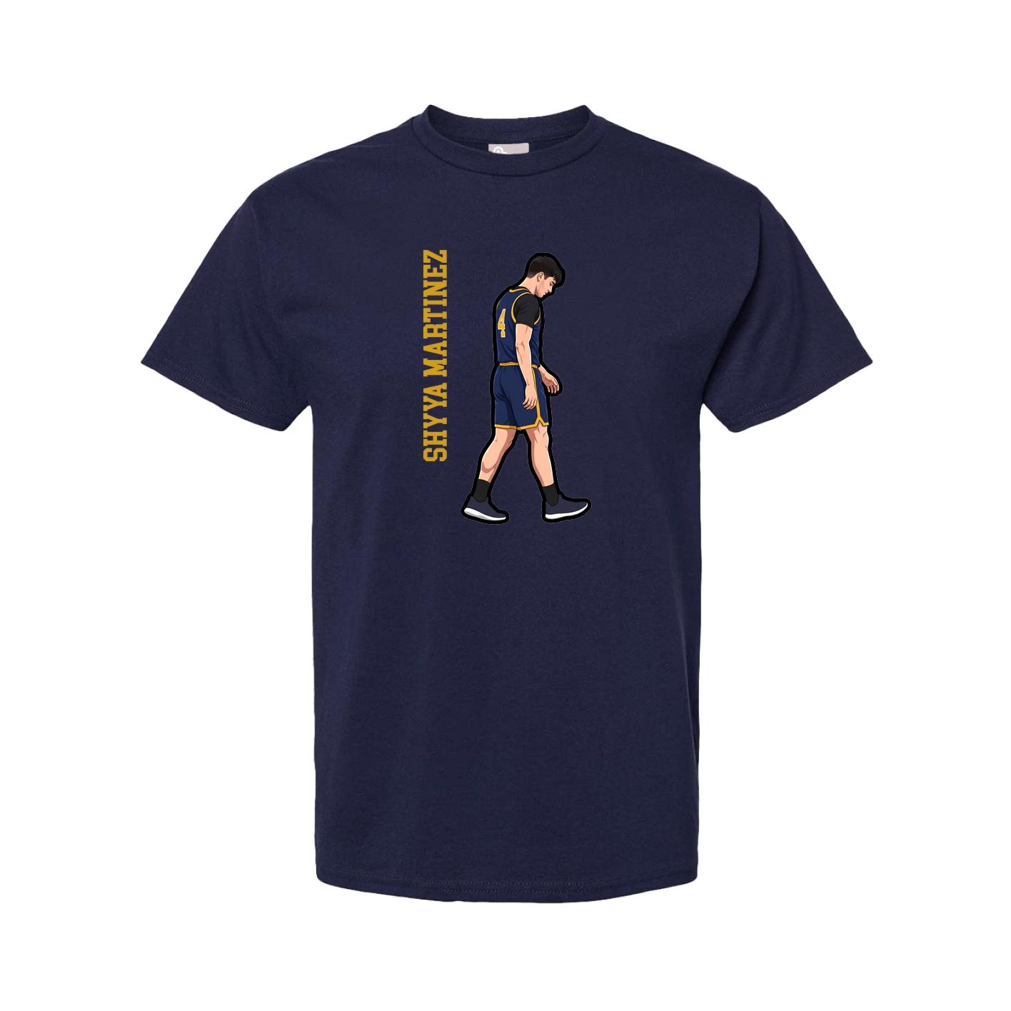 Youth Tee — Name Vertical in Navy