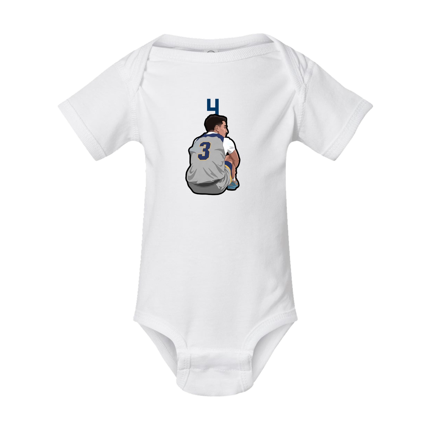 Baby Onesie — Number Top in White