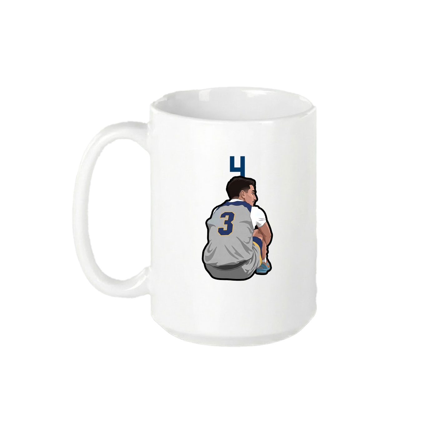 15oz Coffee Mug — Number Top in White