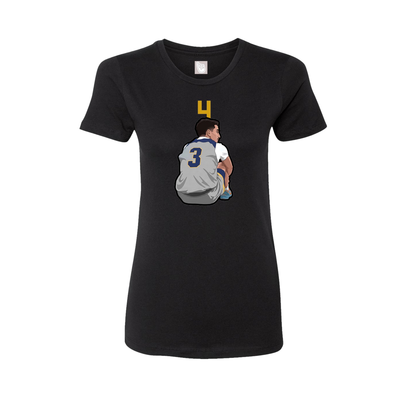 Womens Tee — Number Top in Black