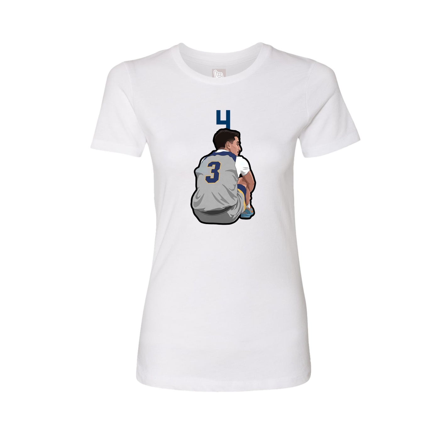 Womens Tee — Number Top in White
