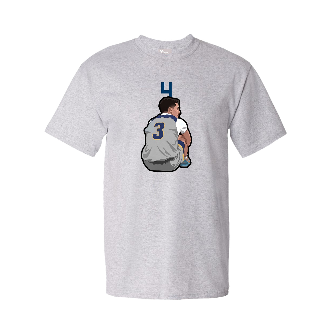 Youth Tee — Number Top in Grey