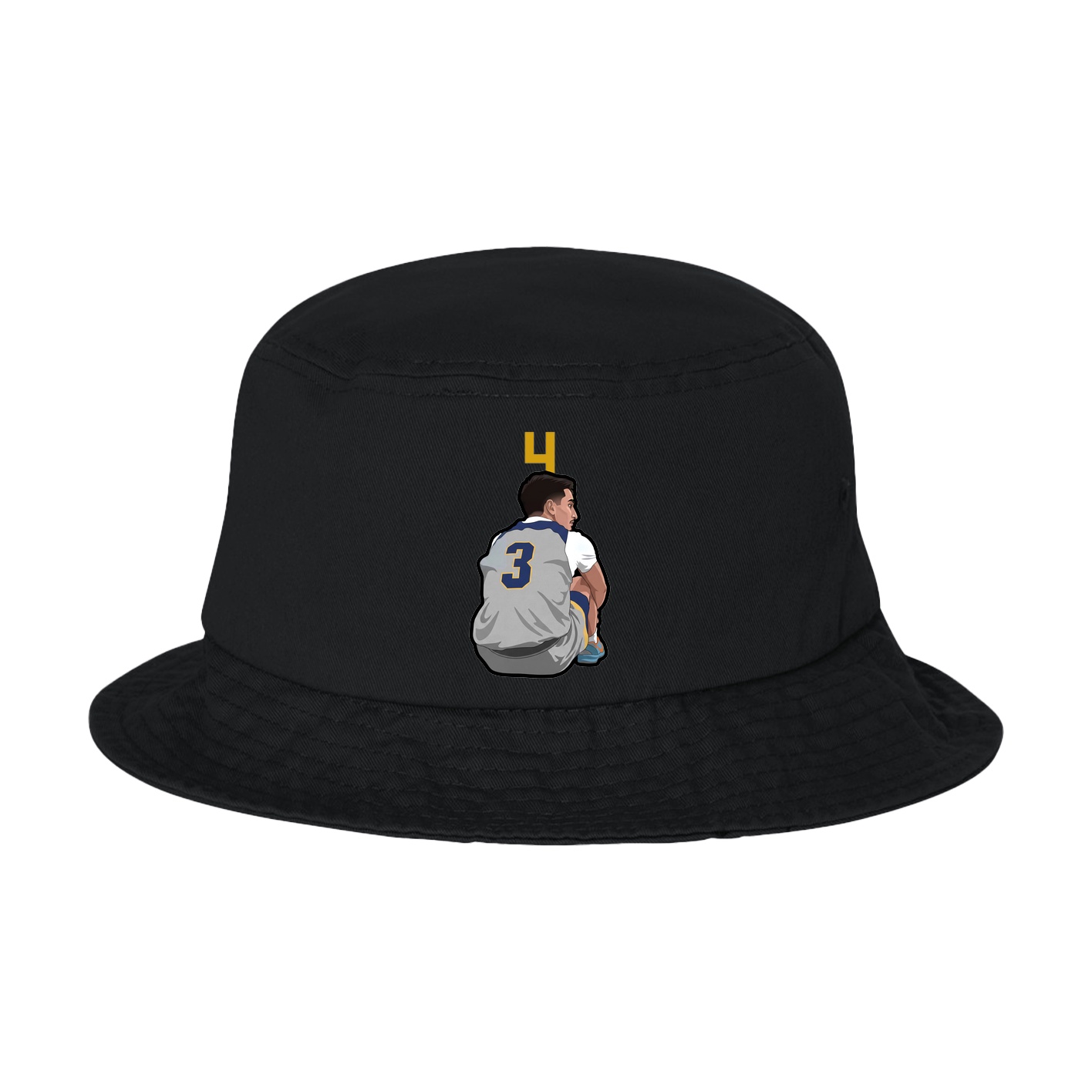Bucket Cap — Number Top in Black