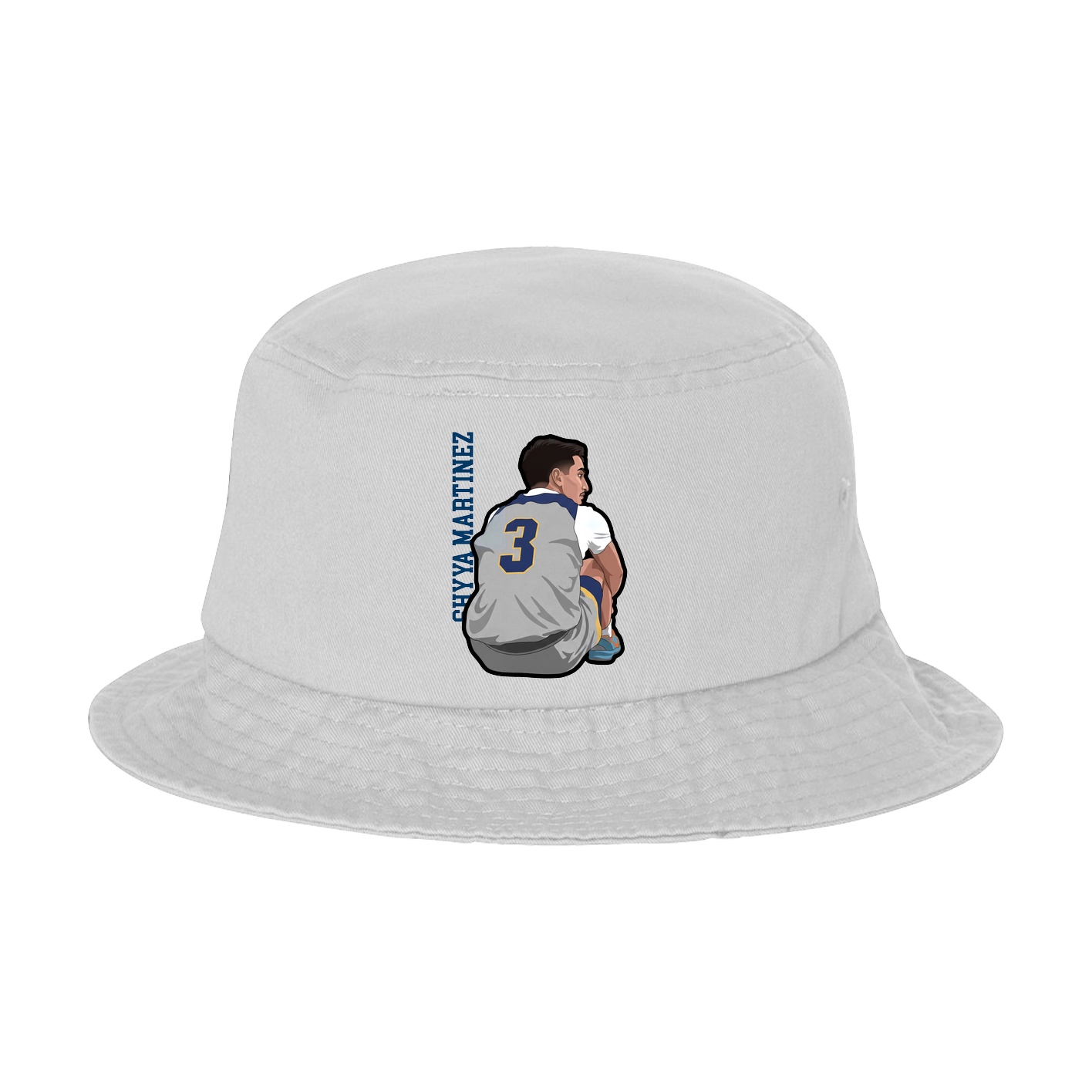 Bucket Cap — Name Vertical in White