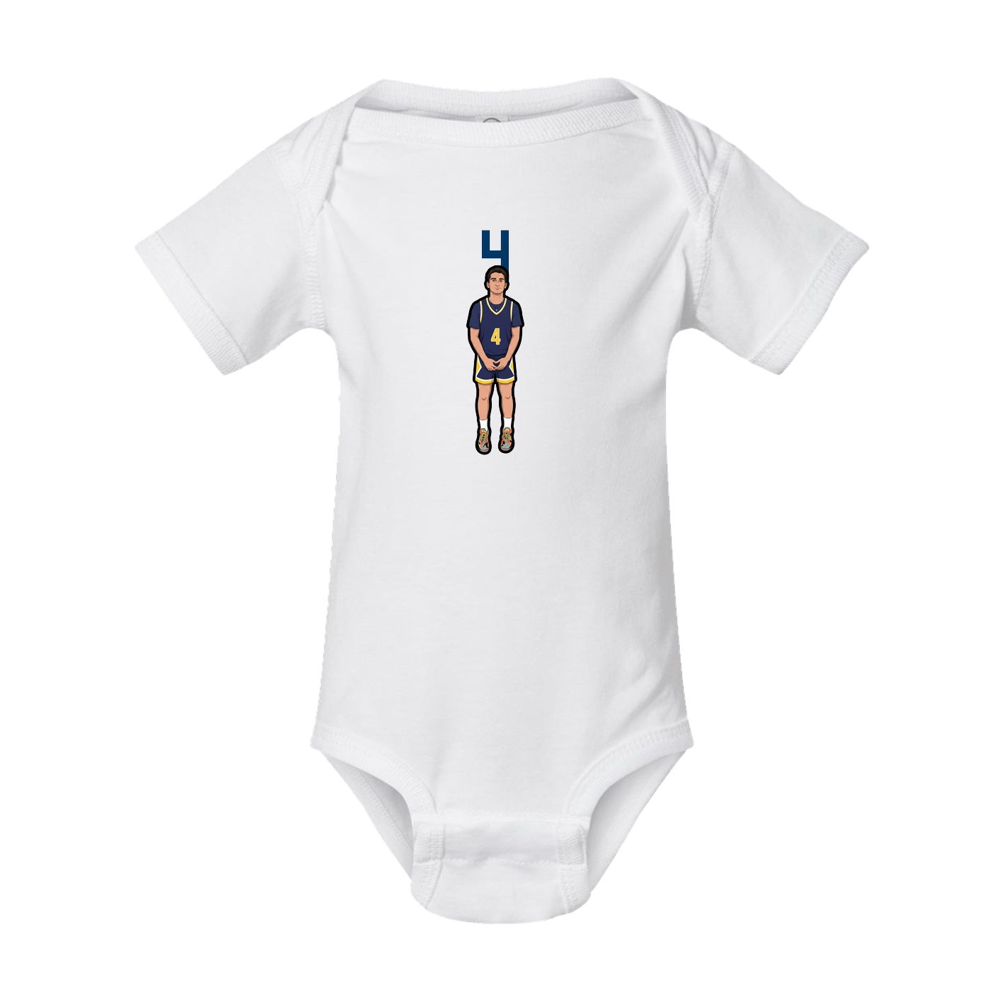 Baby Onesie — Number Top in White