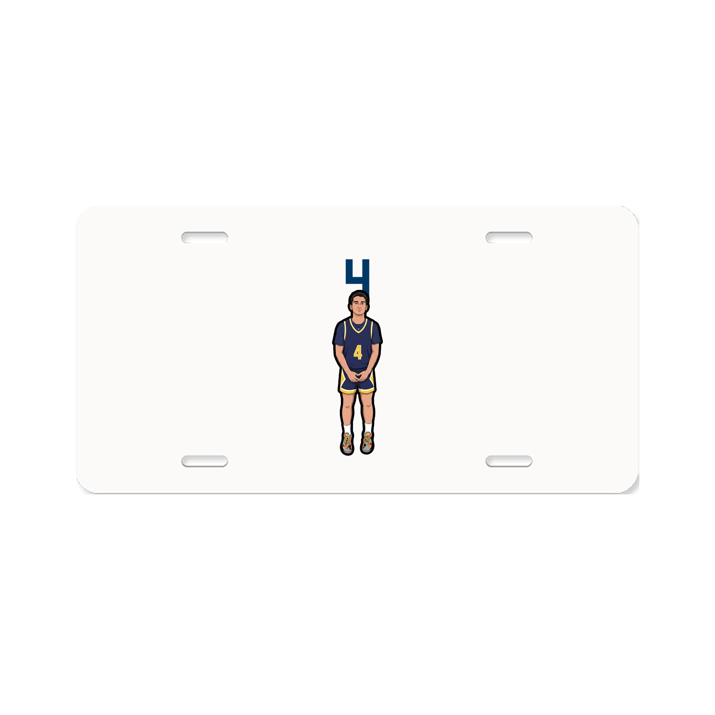 License Plate — Number Top in Classic