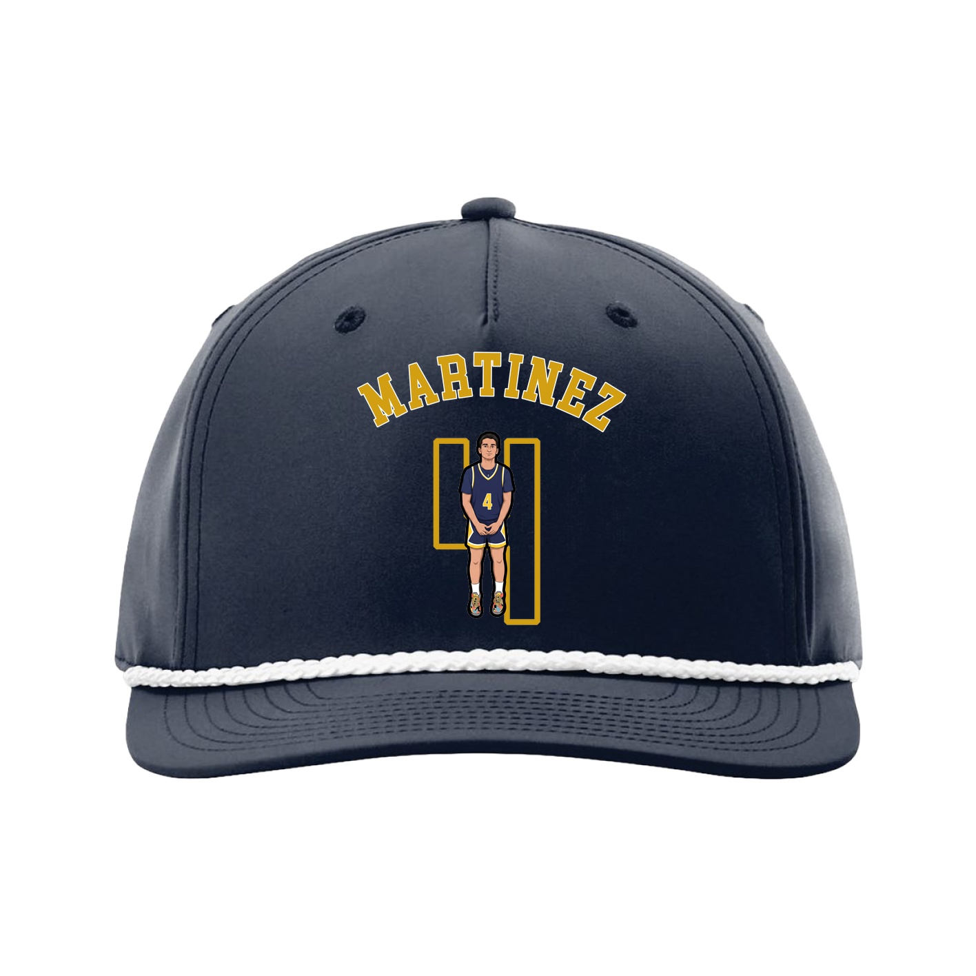Five-Panel Classic Rope Cap — Shirsey Arch in Navy