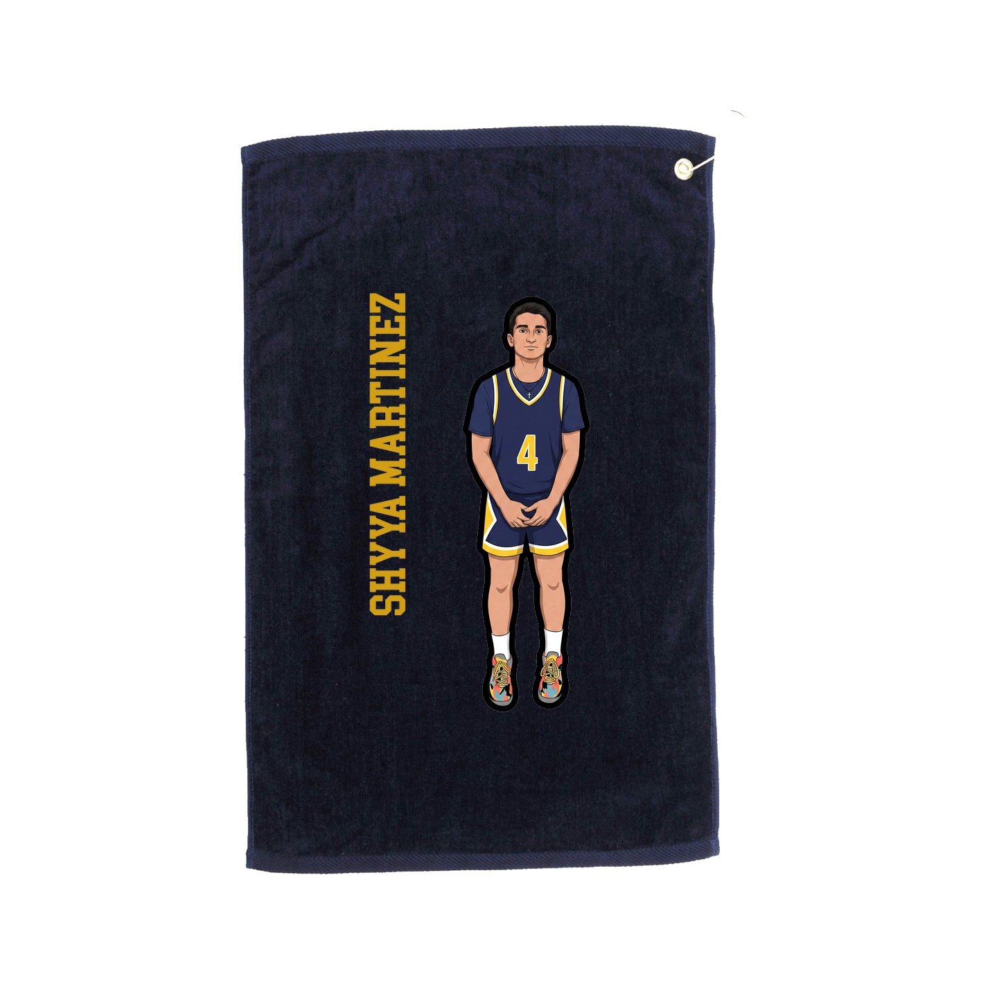 Golf Towel — Name Vertical in Navy